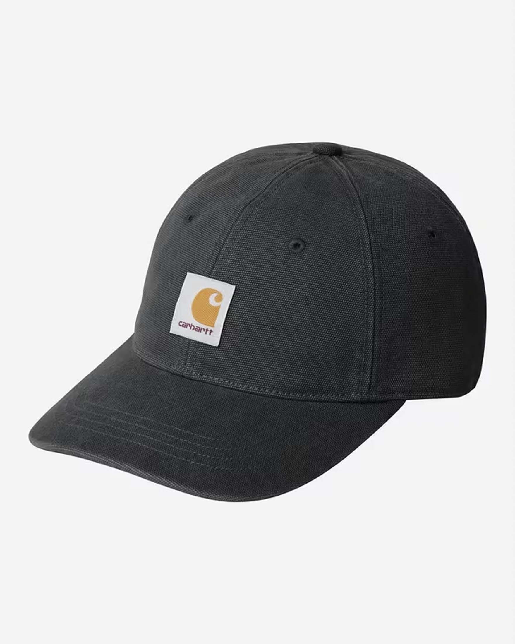 Berretto baseball Carhartt in canvas nero con patch logo