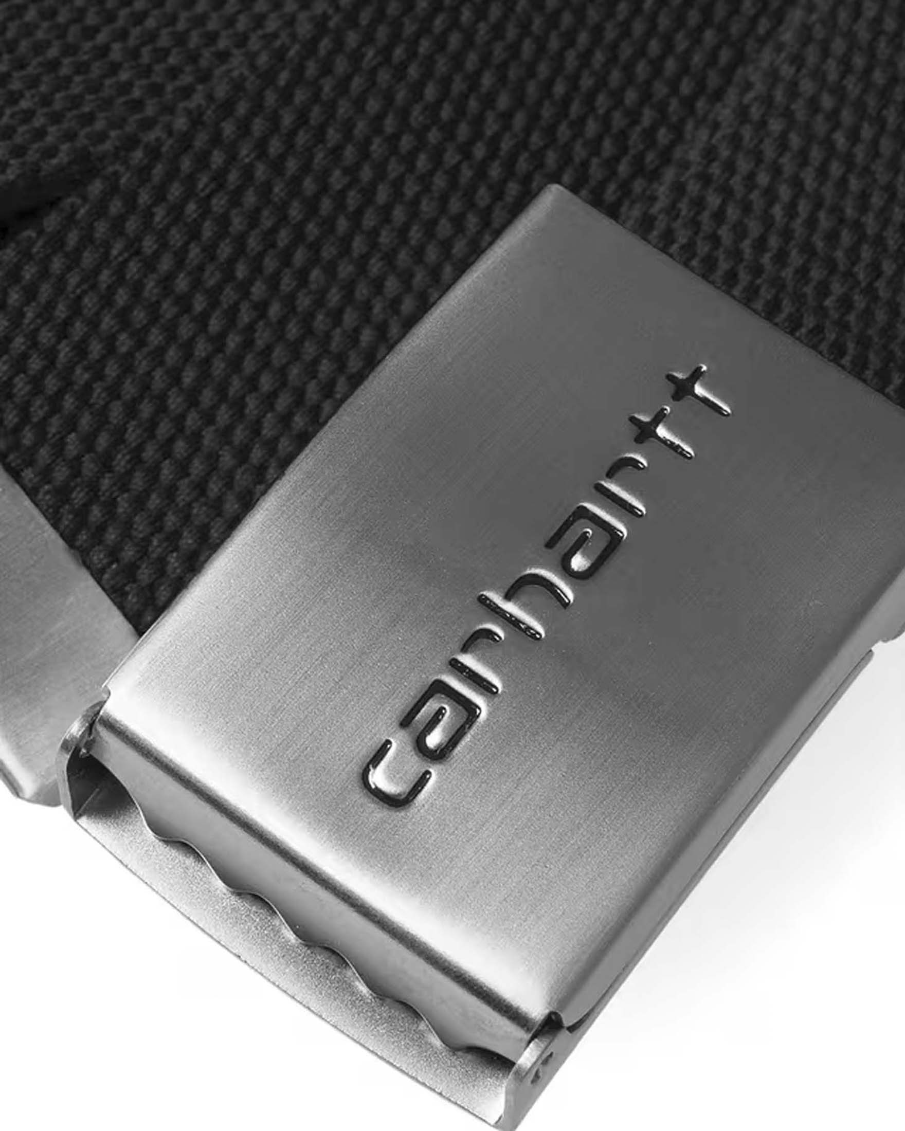 Cintura Carhartt nera in canvas di poliestere con placca porta logo image