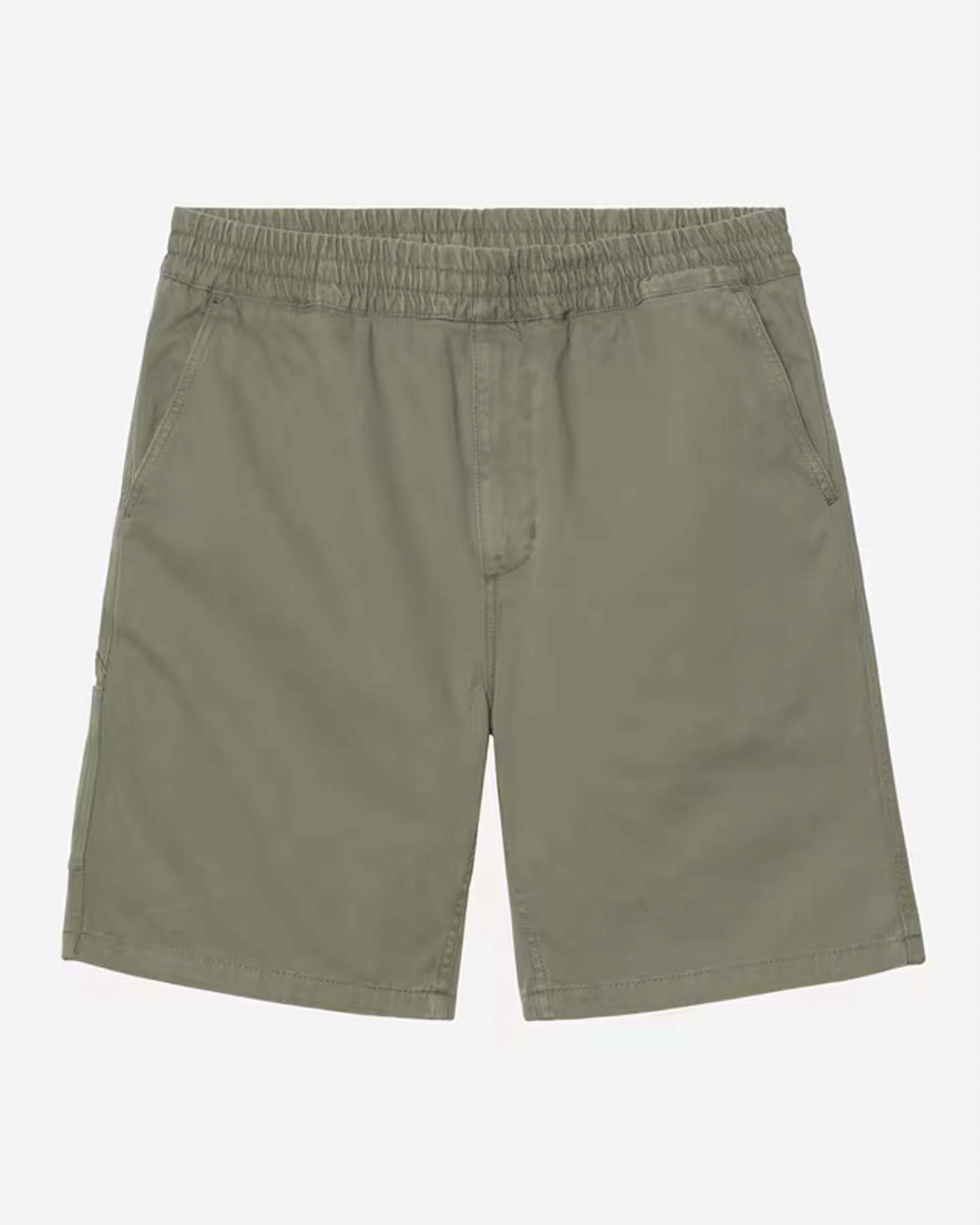 Bermuda work Carhartt Flint Short verde militare in twill di cotone