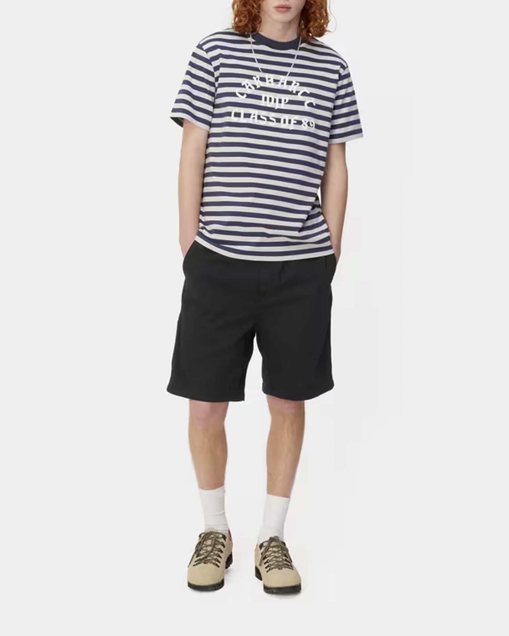 Bermuda work Carhartt Flint Short nero in twill di cotone