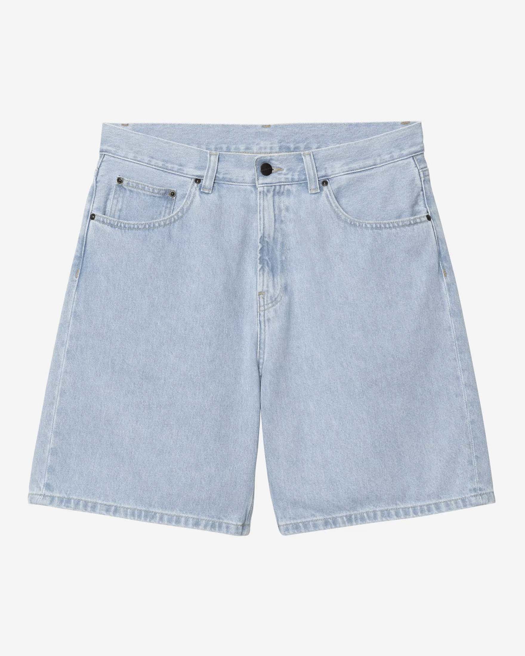 Bermuda denim relaxed-fit Carhartt Nolan Short in tela ferma di cotone lavaggio bleach