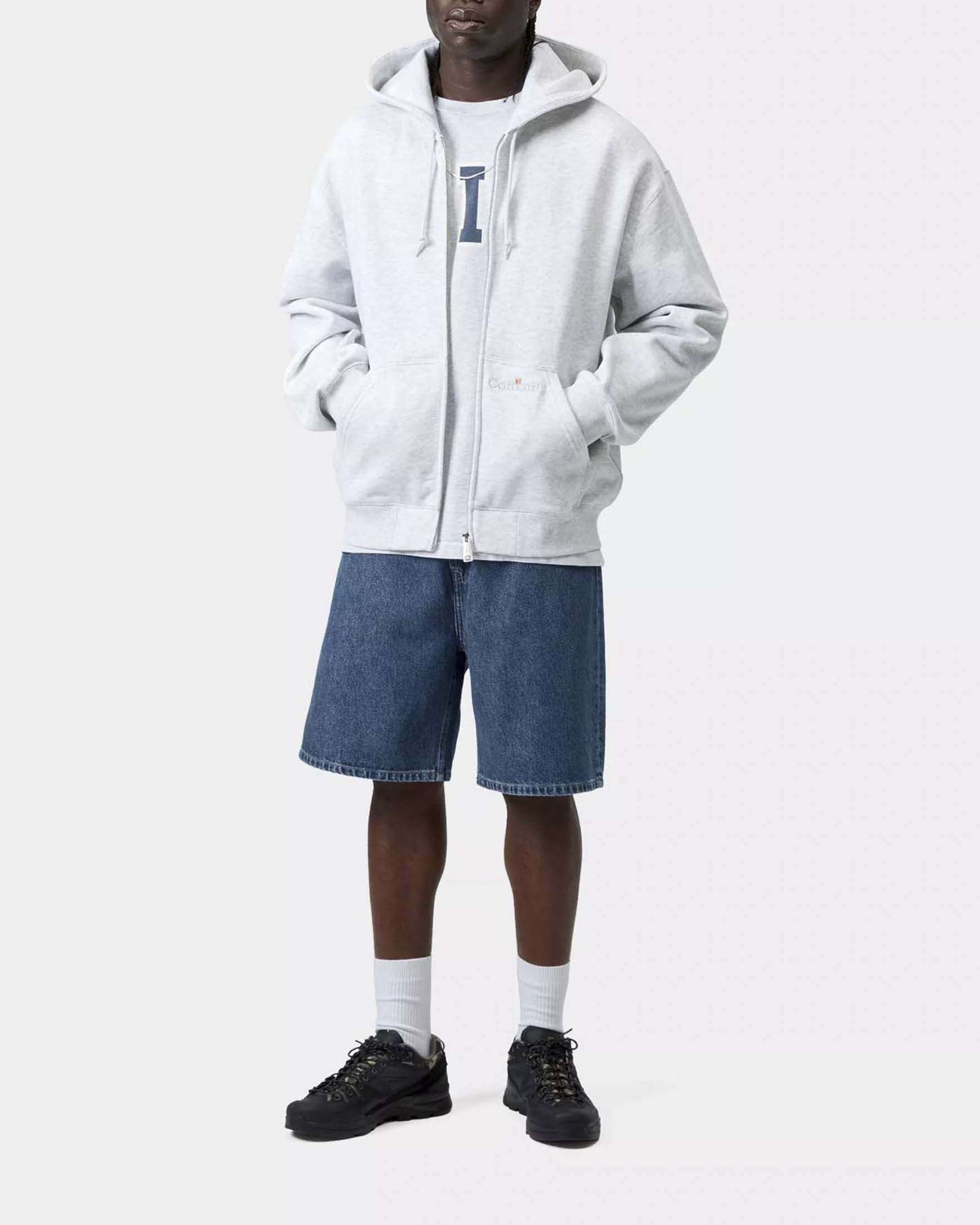 Bermuda denim relaxed-fit Carhartt Nolan Short in tela ferma di cotone lavaggio scuro stone washed