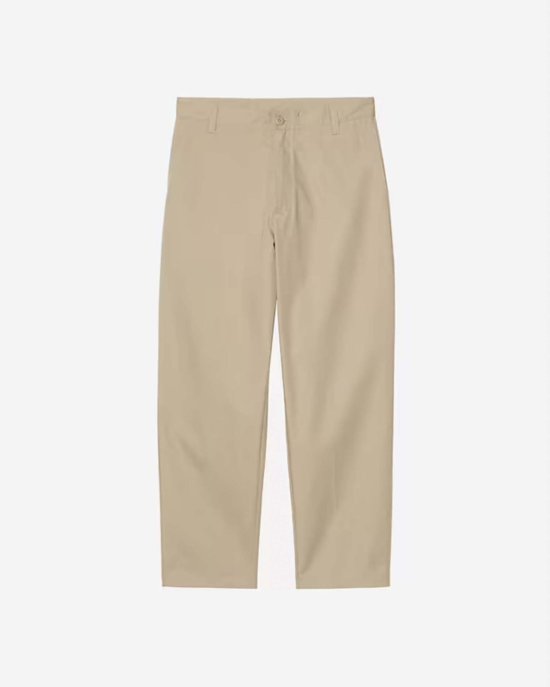 Pantalone chino beige Calder Pant Carhartt relaxed tapered fit in misto cotone