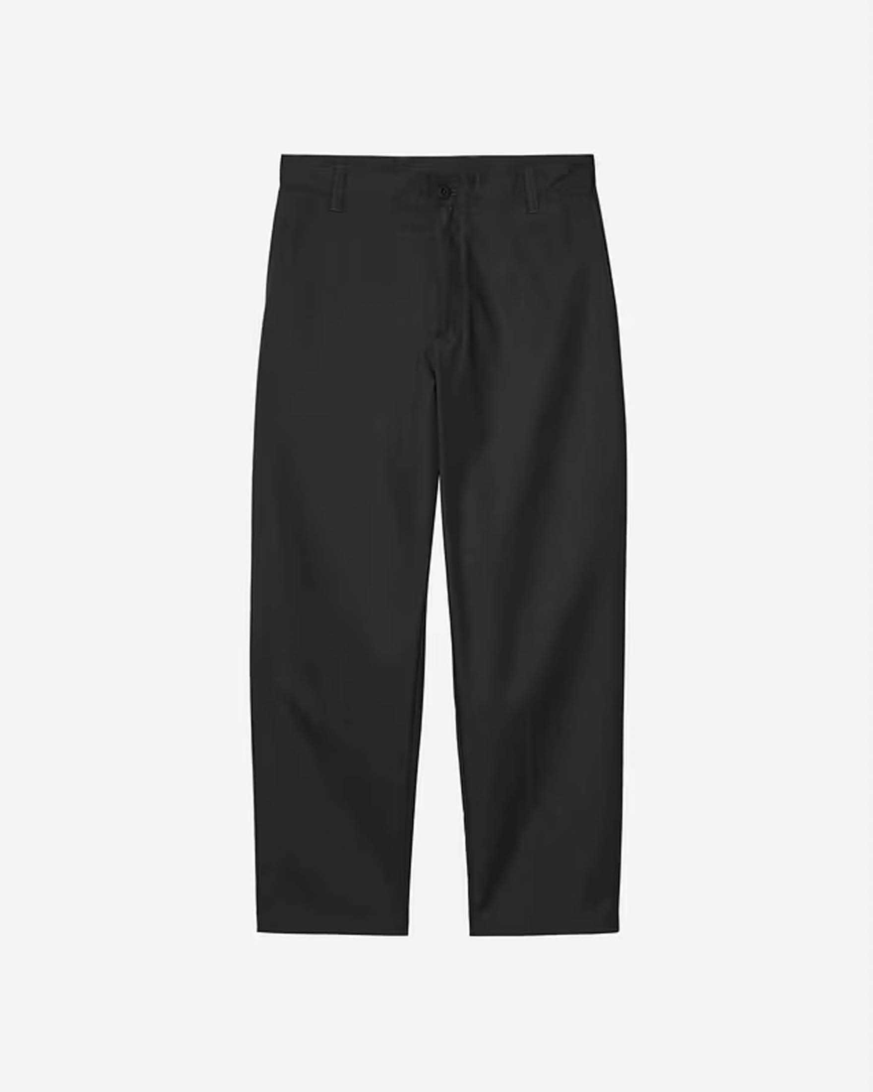 Pantalone chino nero Calder Pant Carhartt relaxed tapered fit in misto cotone