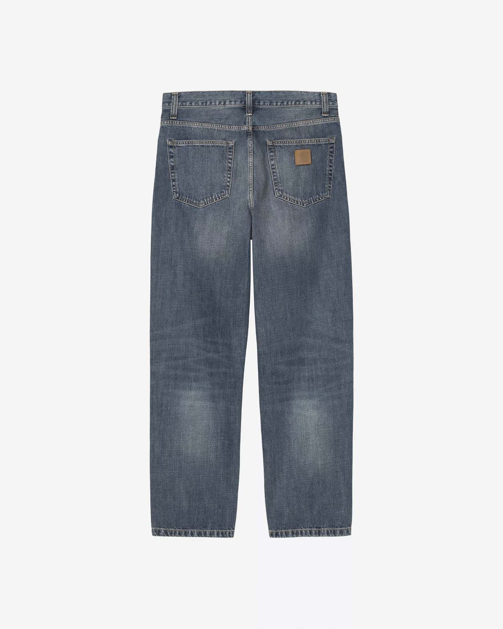 Jeans Aaron Carhartt regular tapered fit lavaggio medio stone wash in puro cotone image