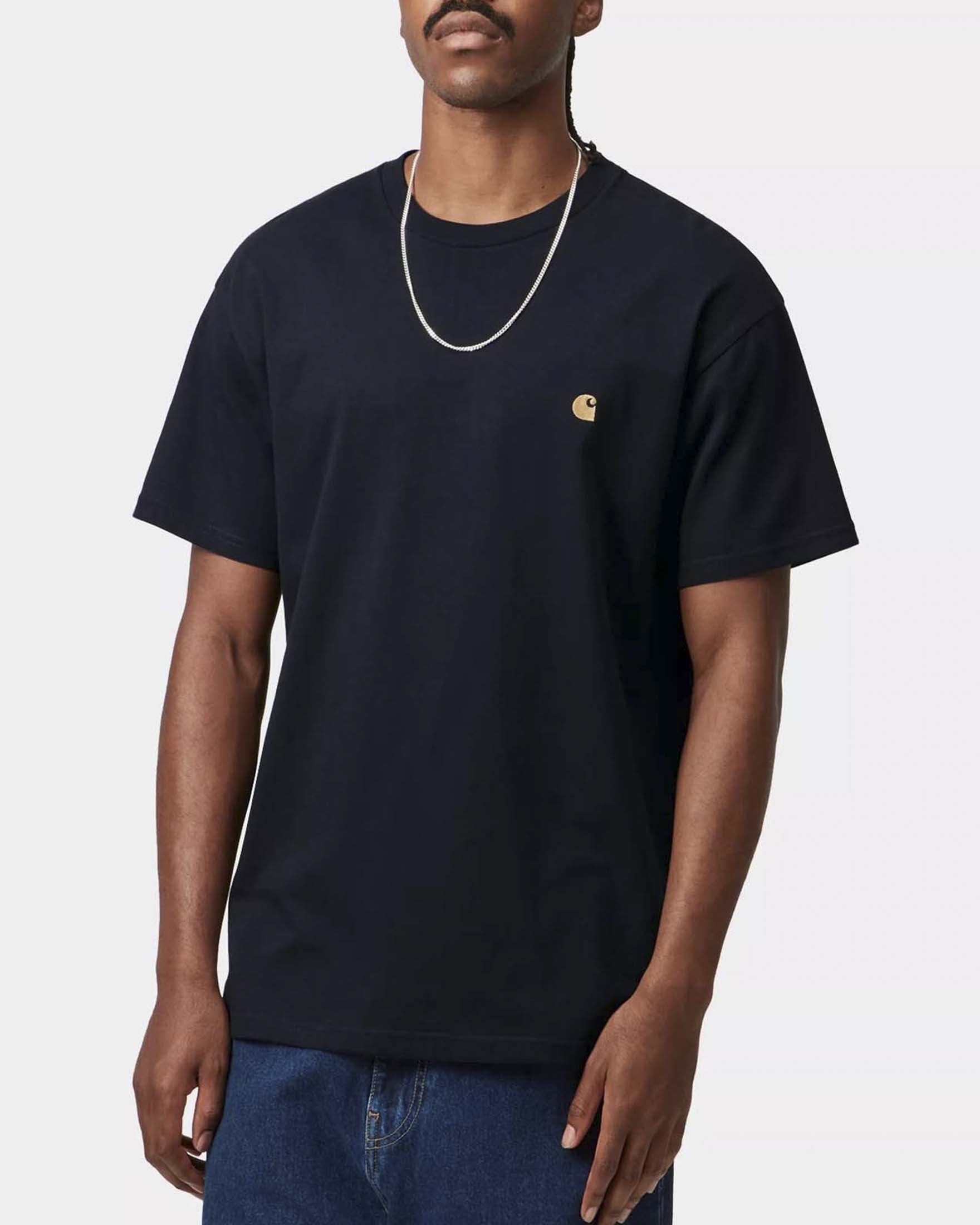 T-shirt blu mezza manica Chase Carhartt loose-fit in puro cotone image