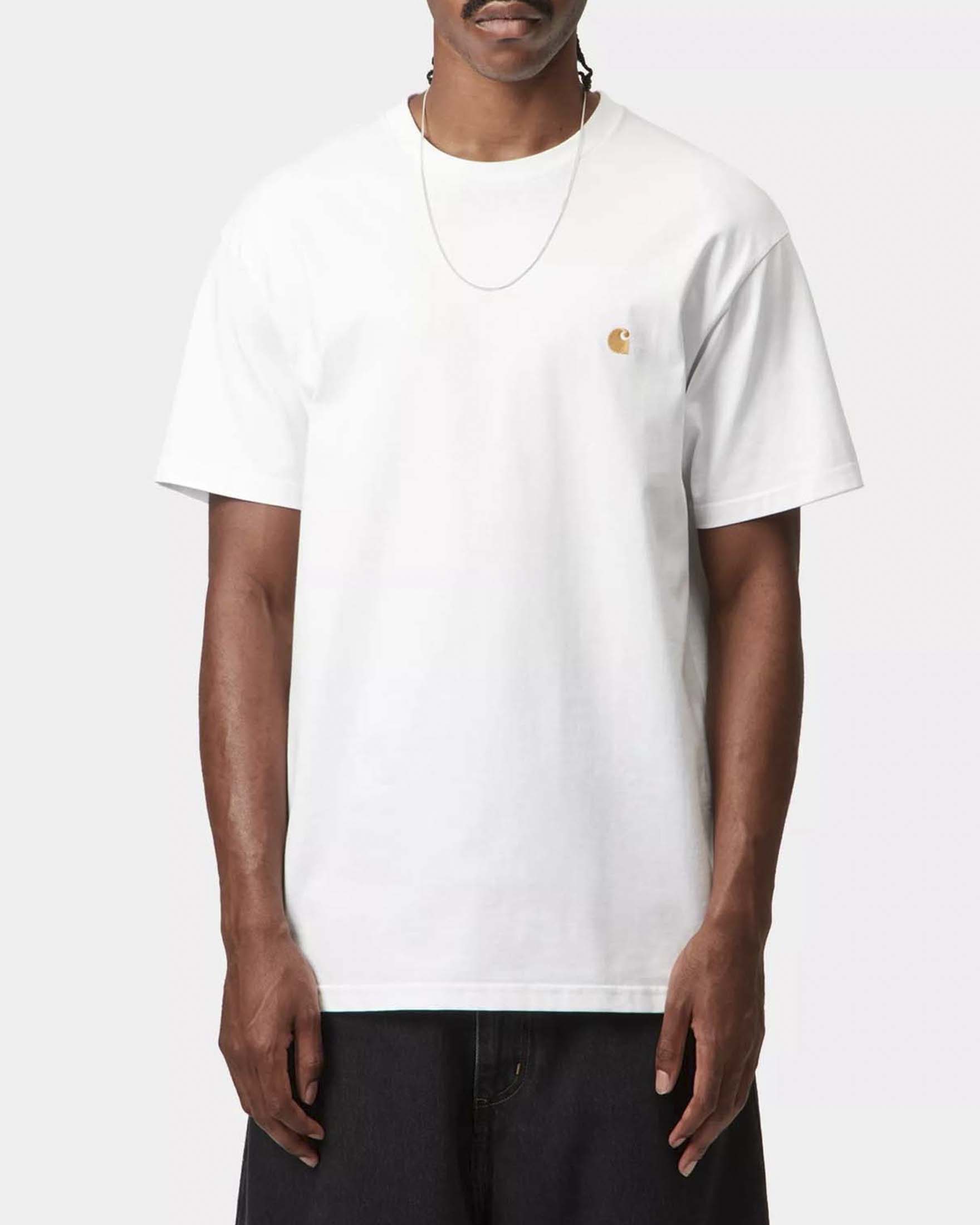 T-shirt bianca mezza manica Chase Carhartt loose-fit in puro cotone image