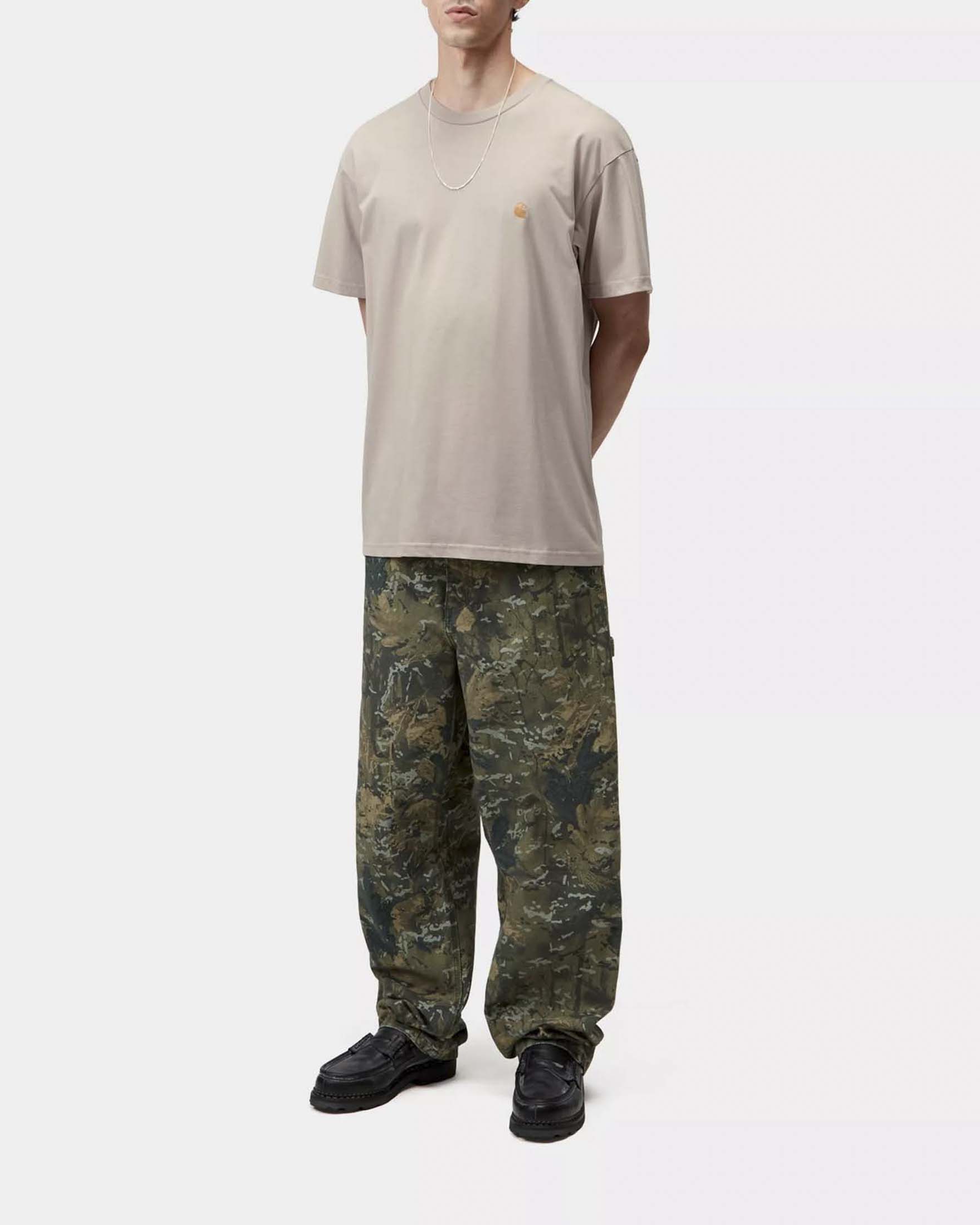 T-shirt beige mezza manica Chase Carhartt loose-fit in puro cotone