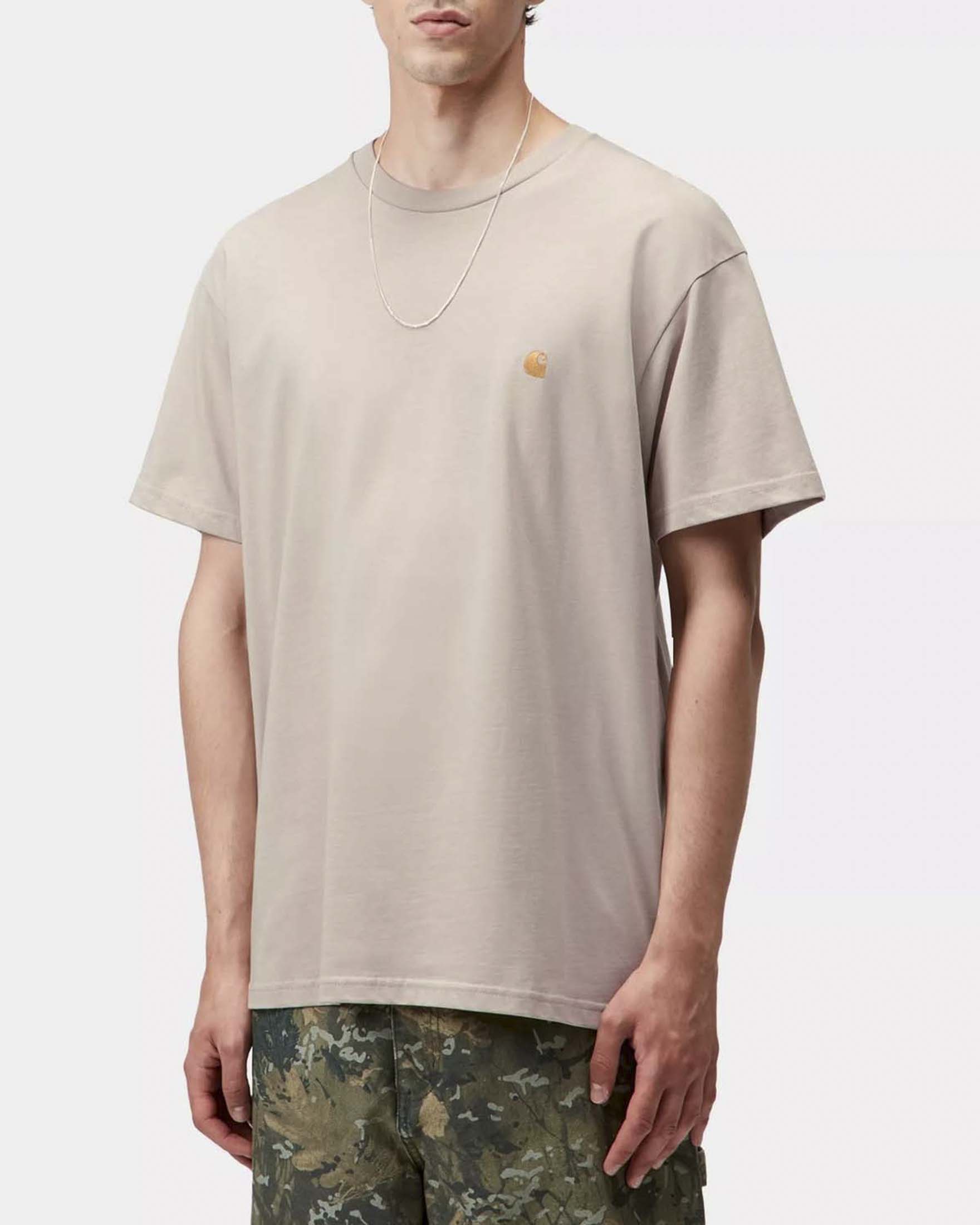 T-shirt beige mezza manica Chase Carhartt loose-fit in puro cotone image