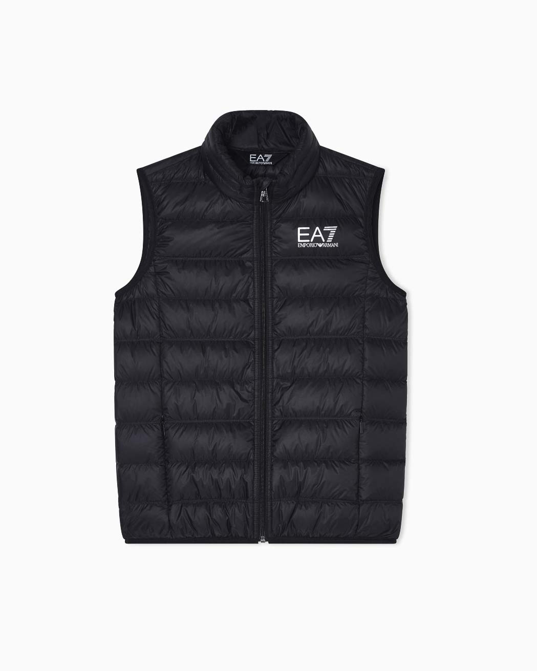 Piumino gilet nero imbottito in piuma 100 gr