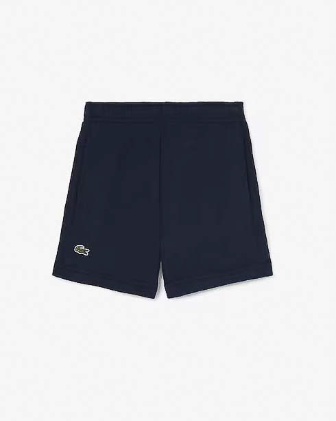 Bermuda blu Lacoste in felpa di cotone garzato