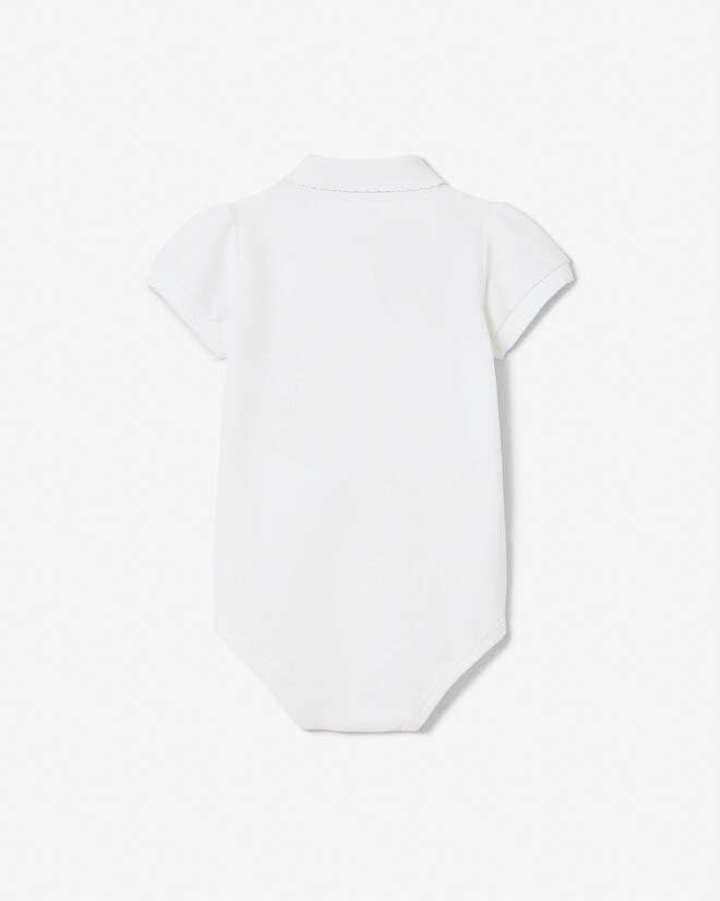 Body Lacoste bianco modello polo in cotone stretch image