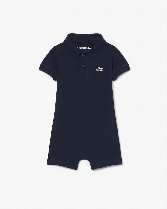 Pagliaccetto Lacoste blu modello polo in cotone stretch
