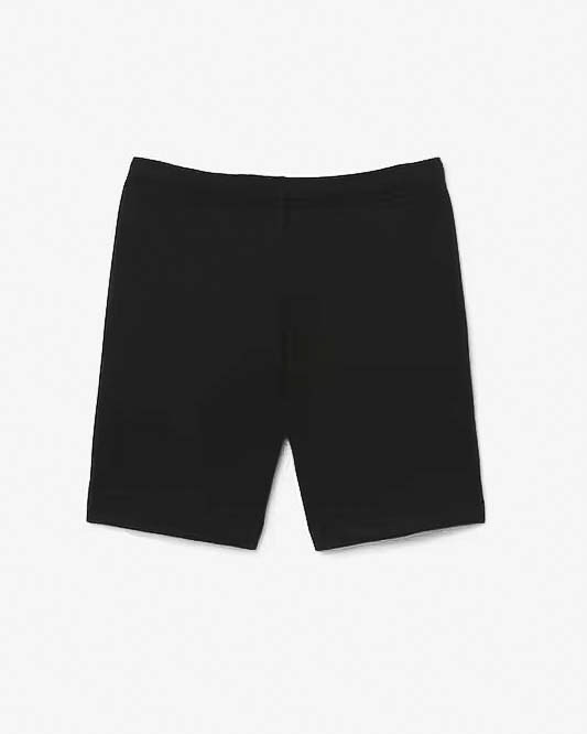 Bermuda nero Lacoste in felpa di cotone garzato image