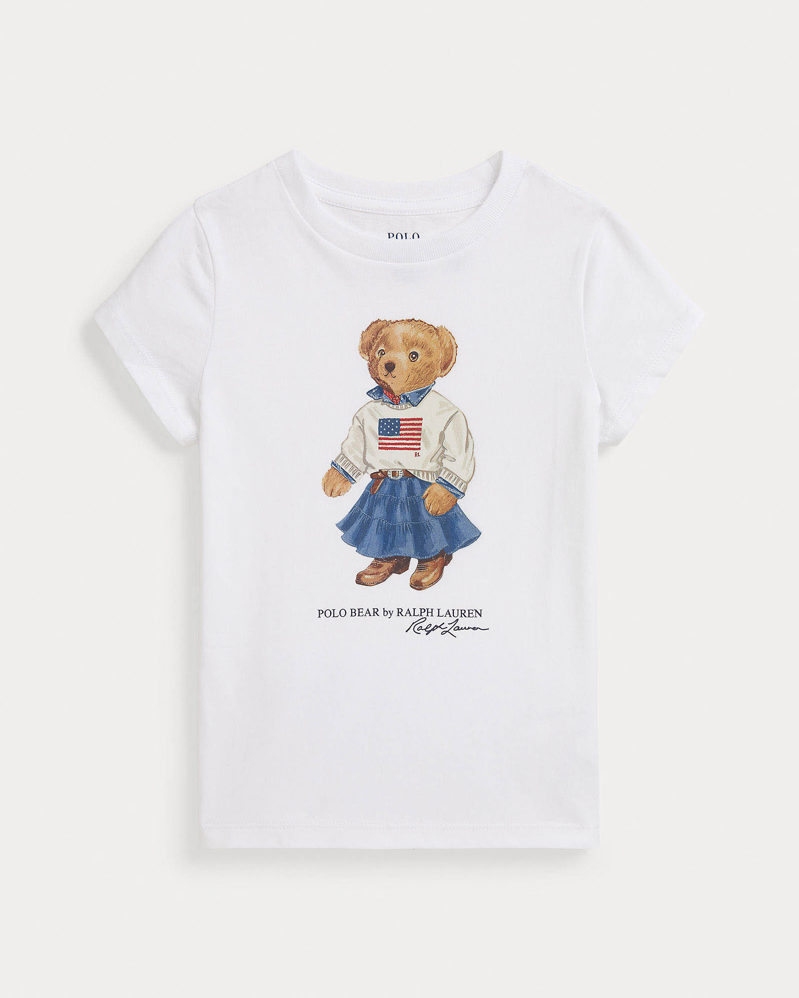 T-shirt bianca Polo Ralph Lauren con stampa Polo Bear image