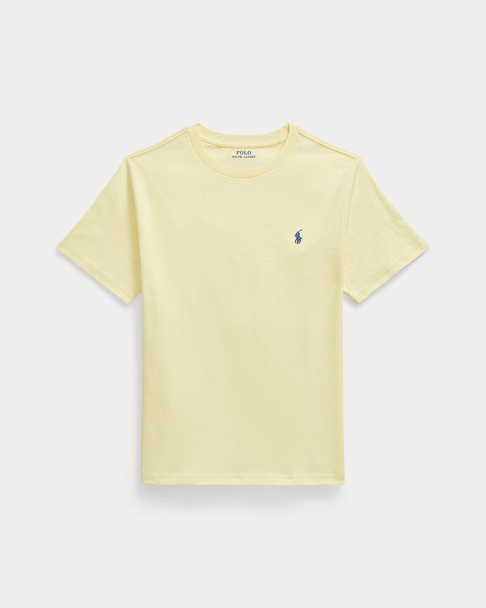T-shirt Polo Ralph Lauren gialla mezza manica con logo pony blu