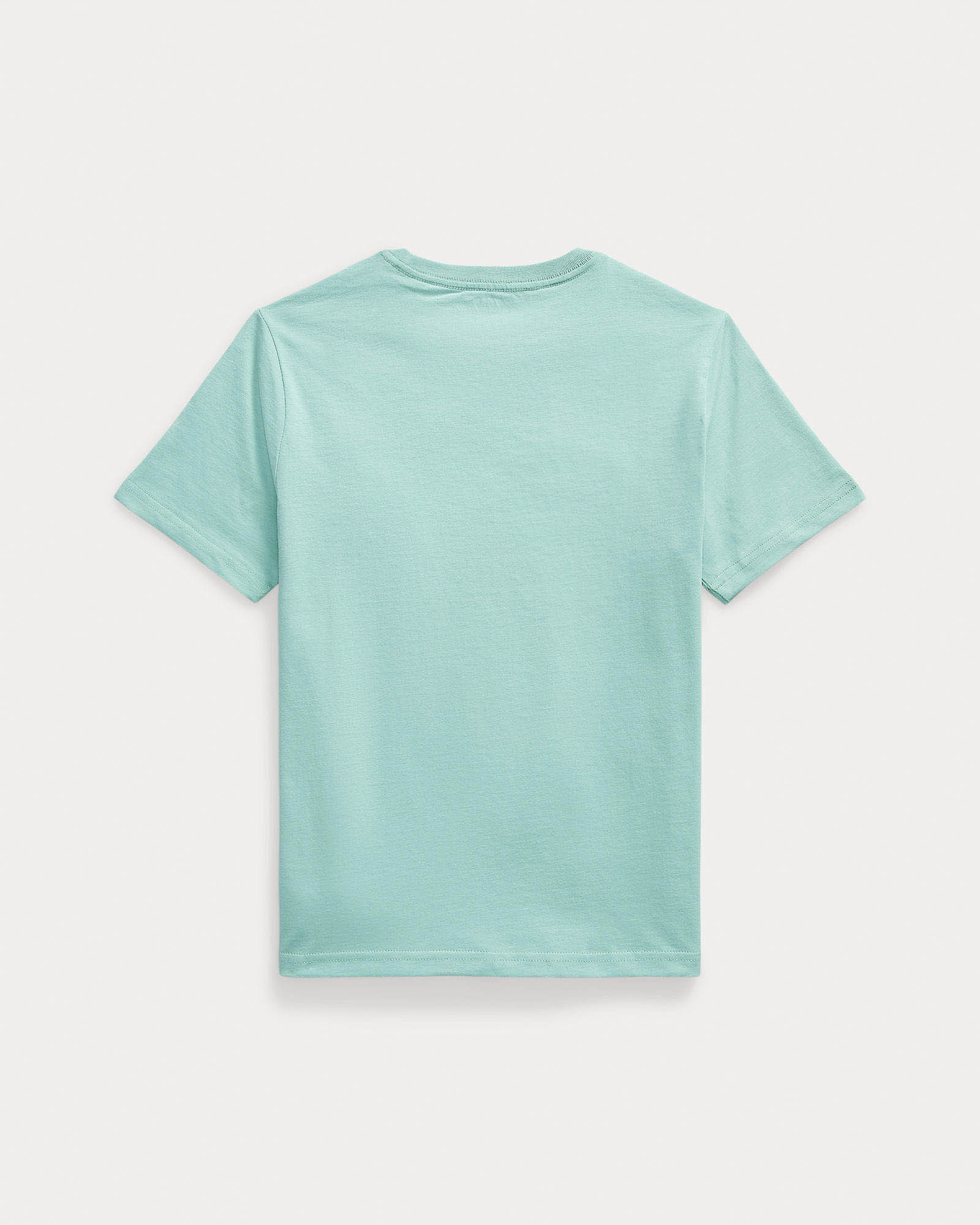 T-shirt Polo Ralph Lauren verde acqua mezza manica con logo pony bianco image
