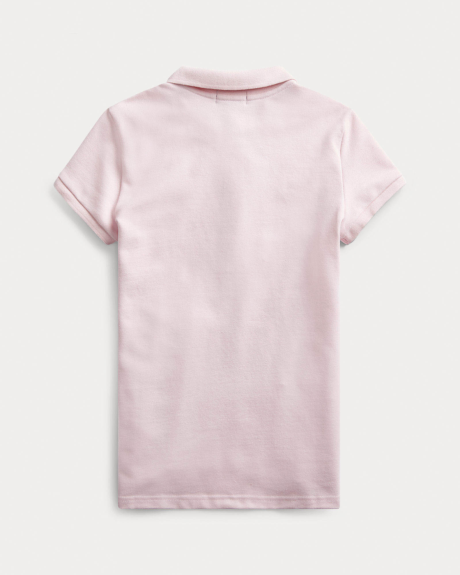 Polo rosa Ralph Lauren a maniche corte in cotone stretch con logo pony bianco image