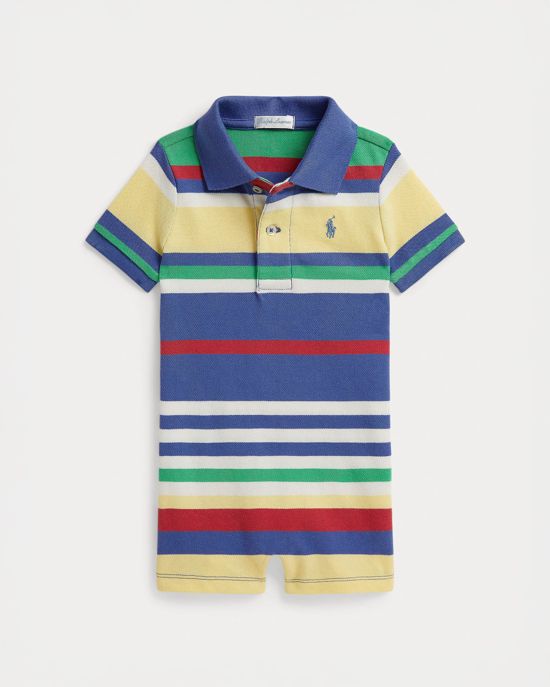 Pagliaccetto Polo Ralph Lauren a righe multicolor modello polo in puro cotone