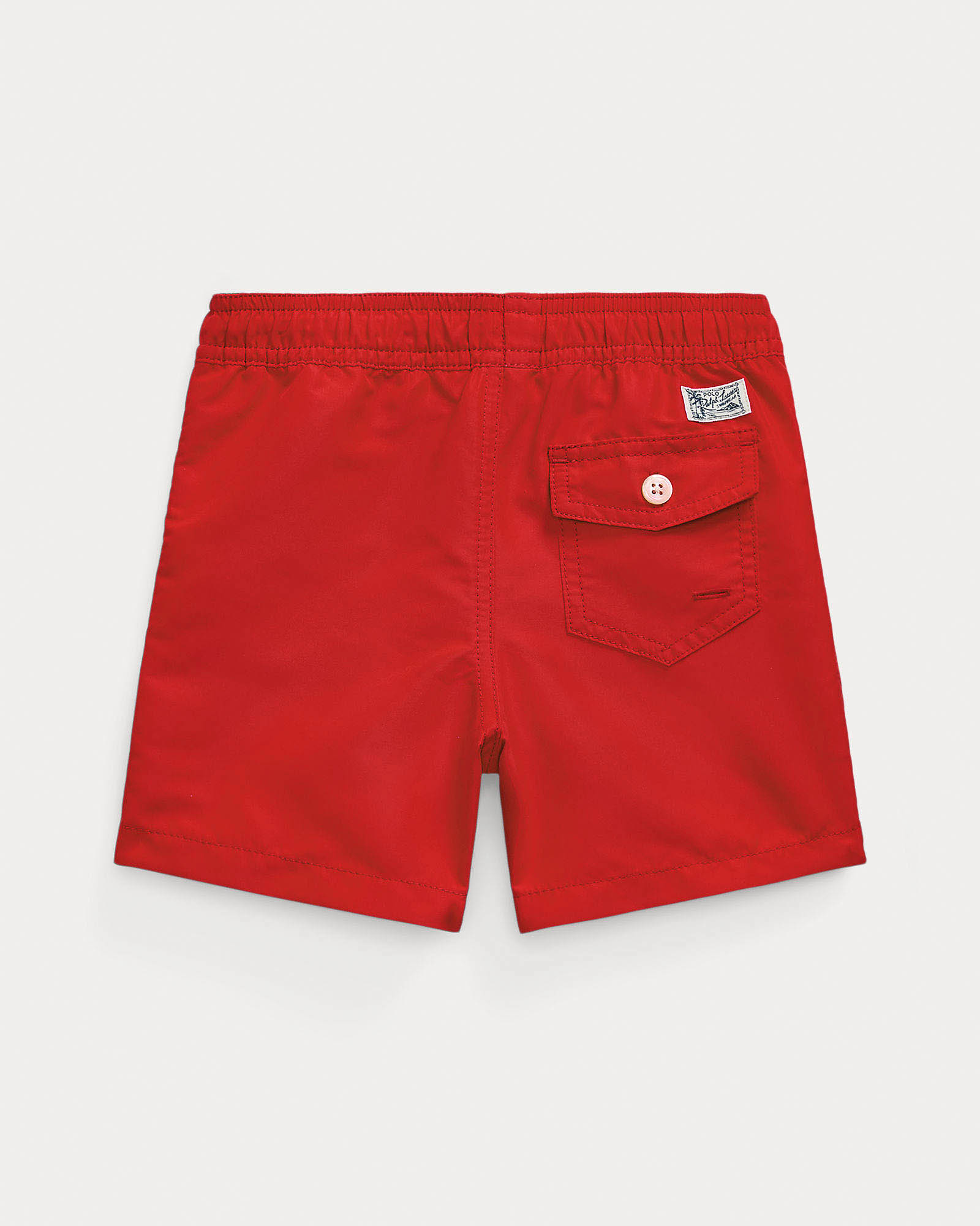 Boxer mare rosso con logo pony blu e taschino sul retro image