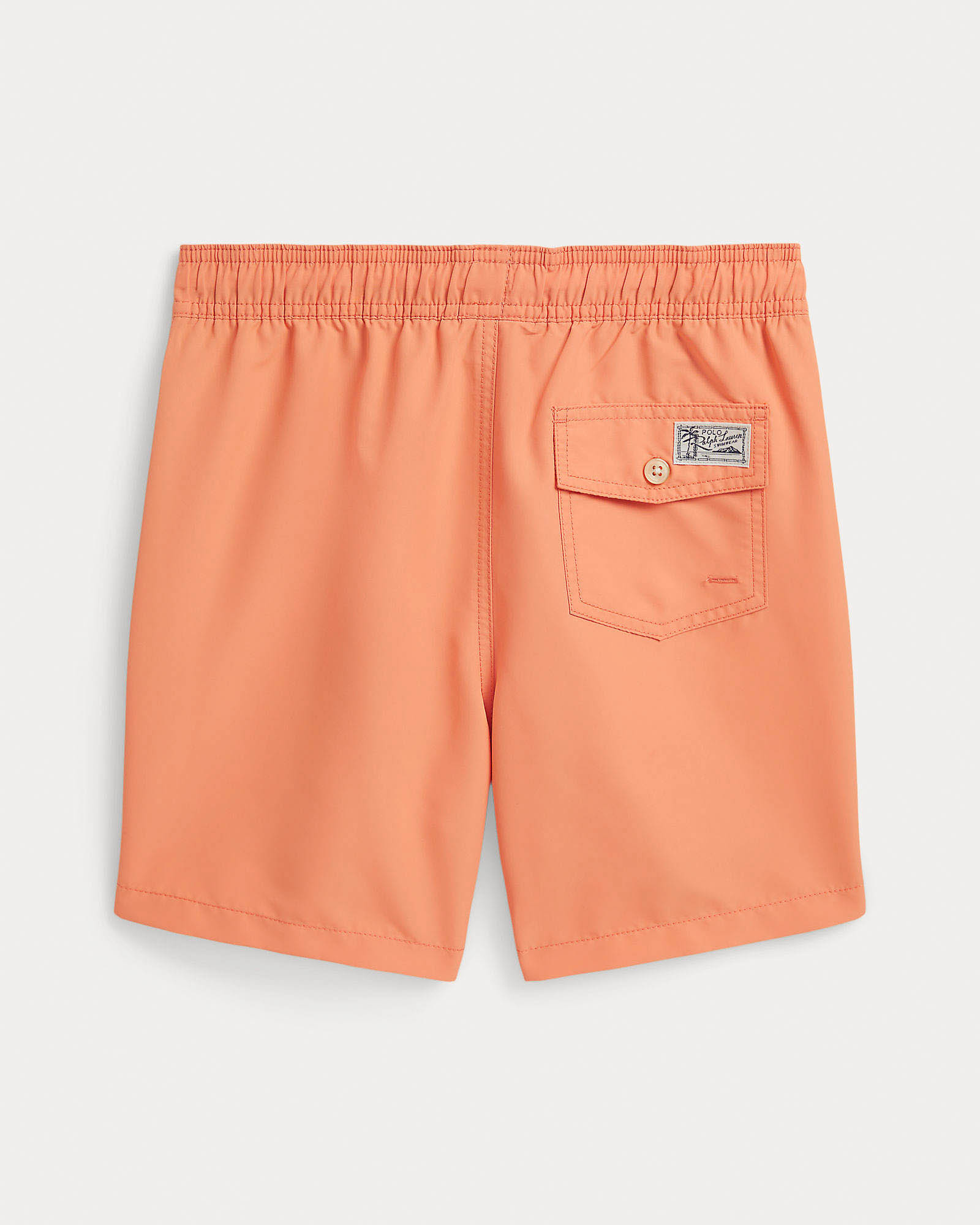 Boxer mare arancione con logo pony azzurro e taschino sul retro image
