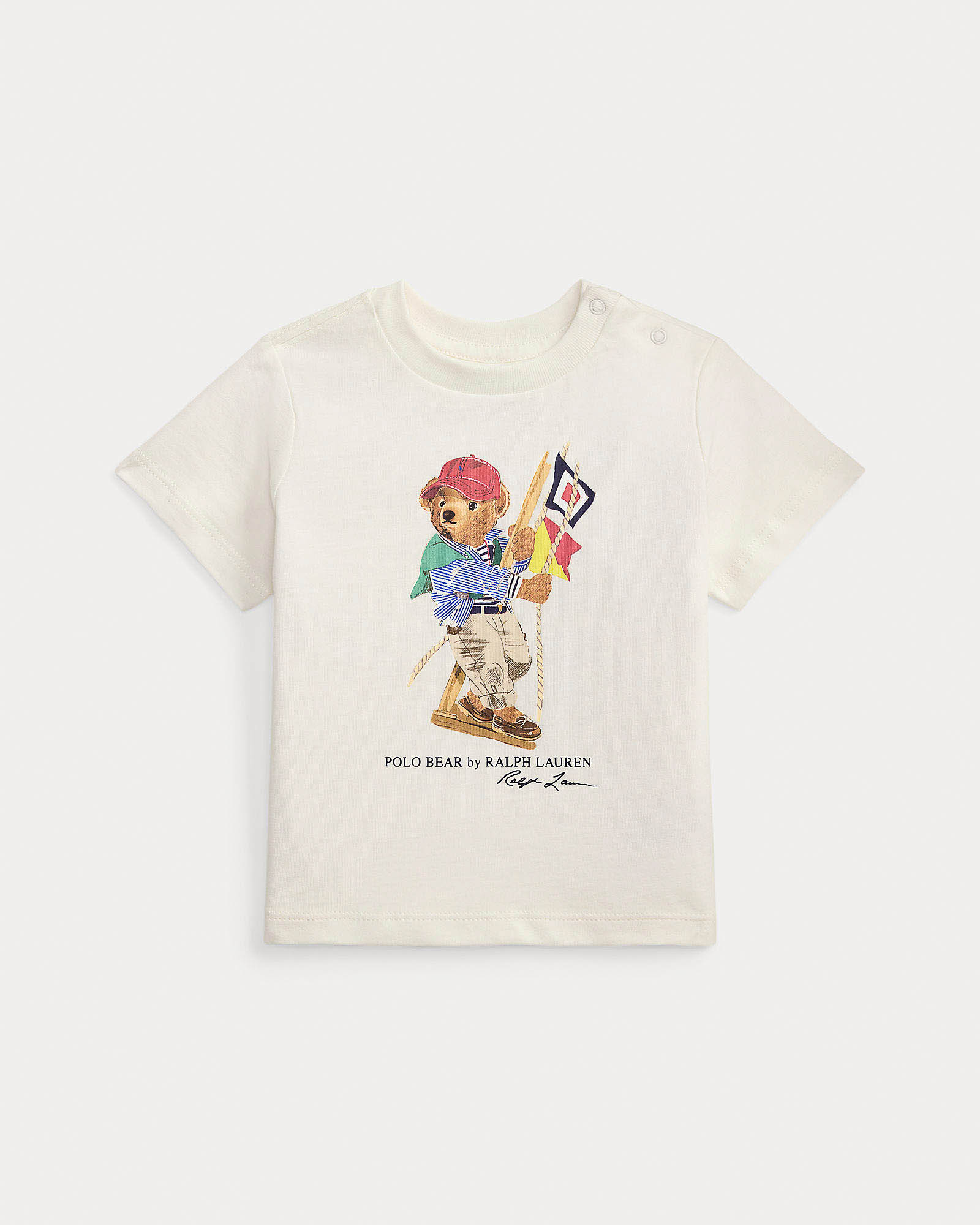 T-shirt bianca Polo Ralph Lauren con stampa Polo Bear