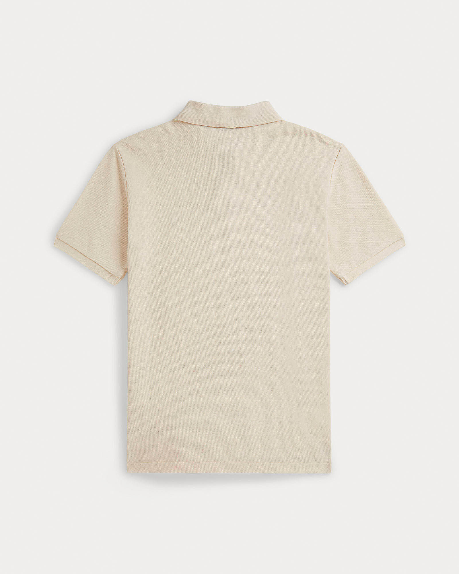 Polo color sabbia Ralph Lauren a maniche corte in cotone con logo pony in tono colore image
