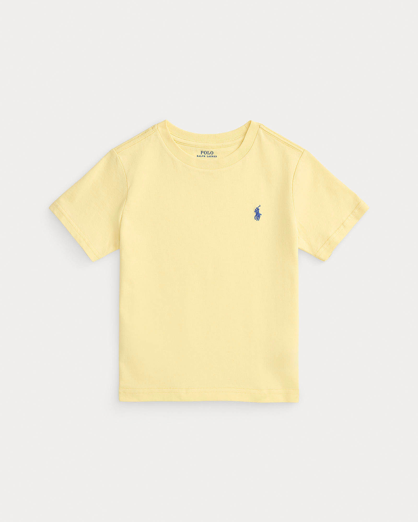 T-shirt Polo Ralph Lauren gialla mezza manica con logo pony blu