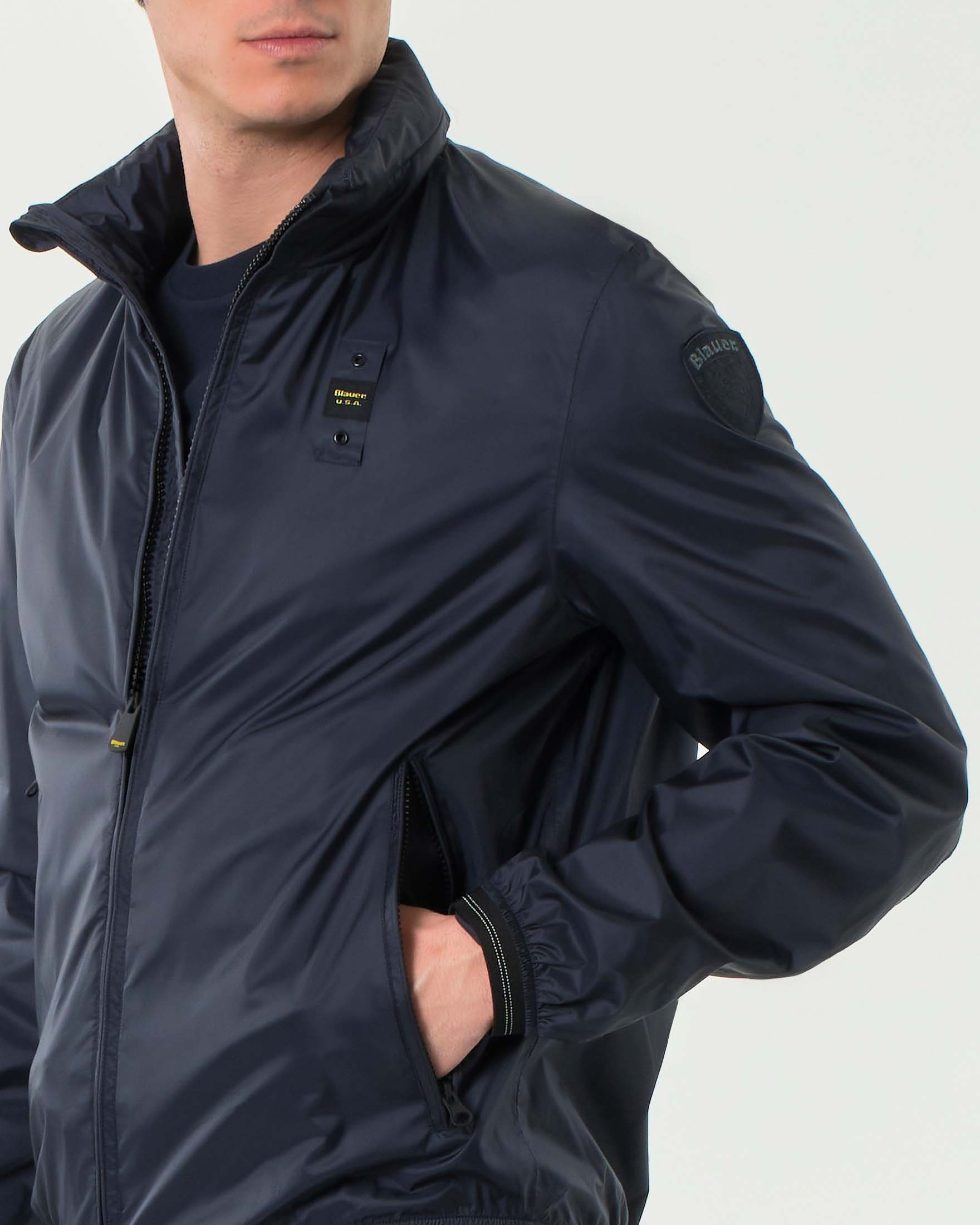 Giubbino Dimock Blauer in nylon blu cangiante con fodera interna in jersey di cotone image