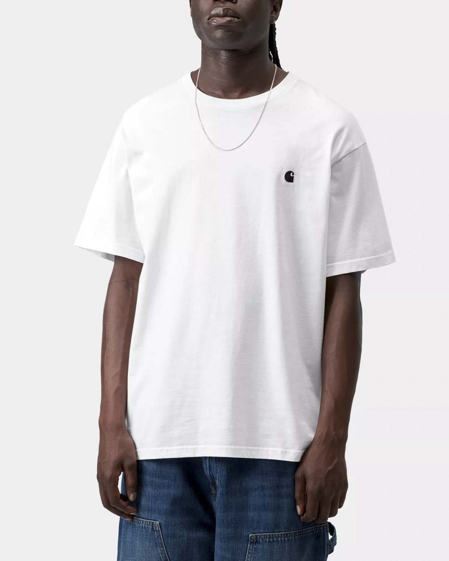 T-shirt bianca mezza manica Madison Carhartt loose-fit in leggero jersey di cotone image