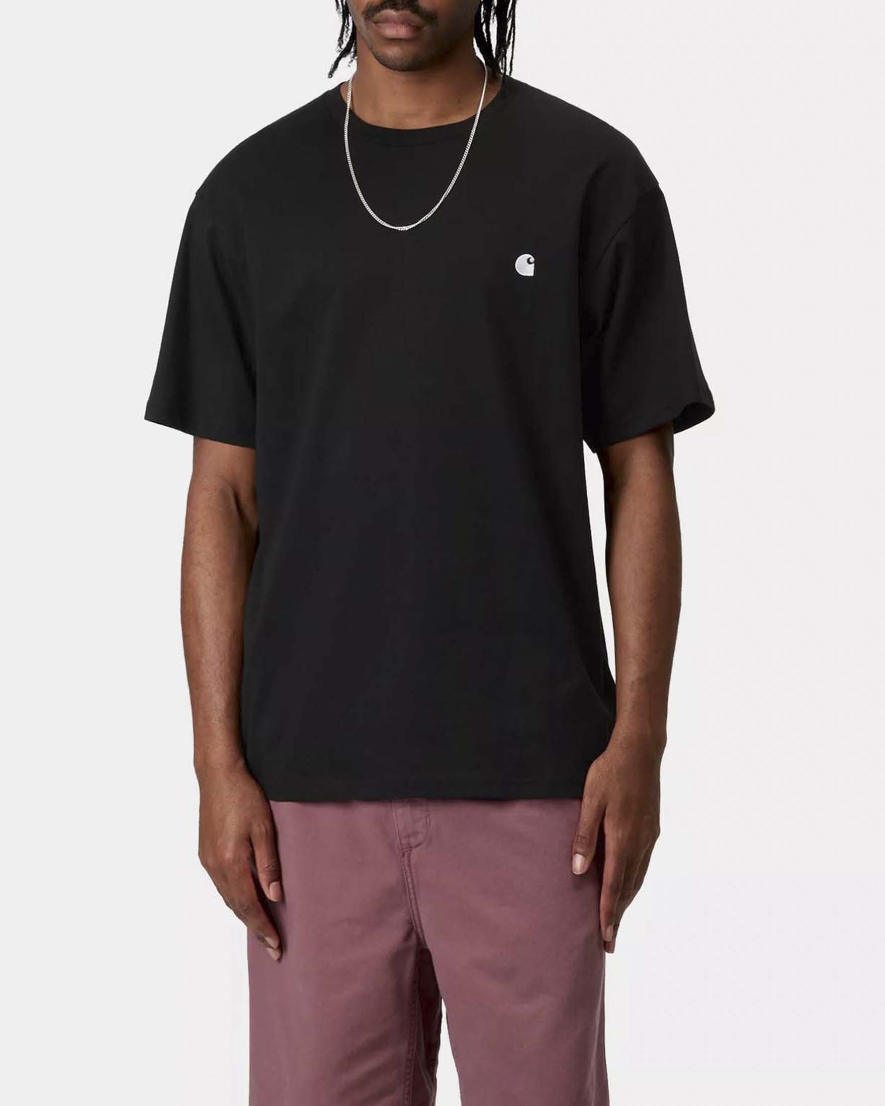 T-shirt nera mezza manica Madison Carhartt loose-fit in leggero jersey di cotone image