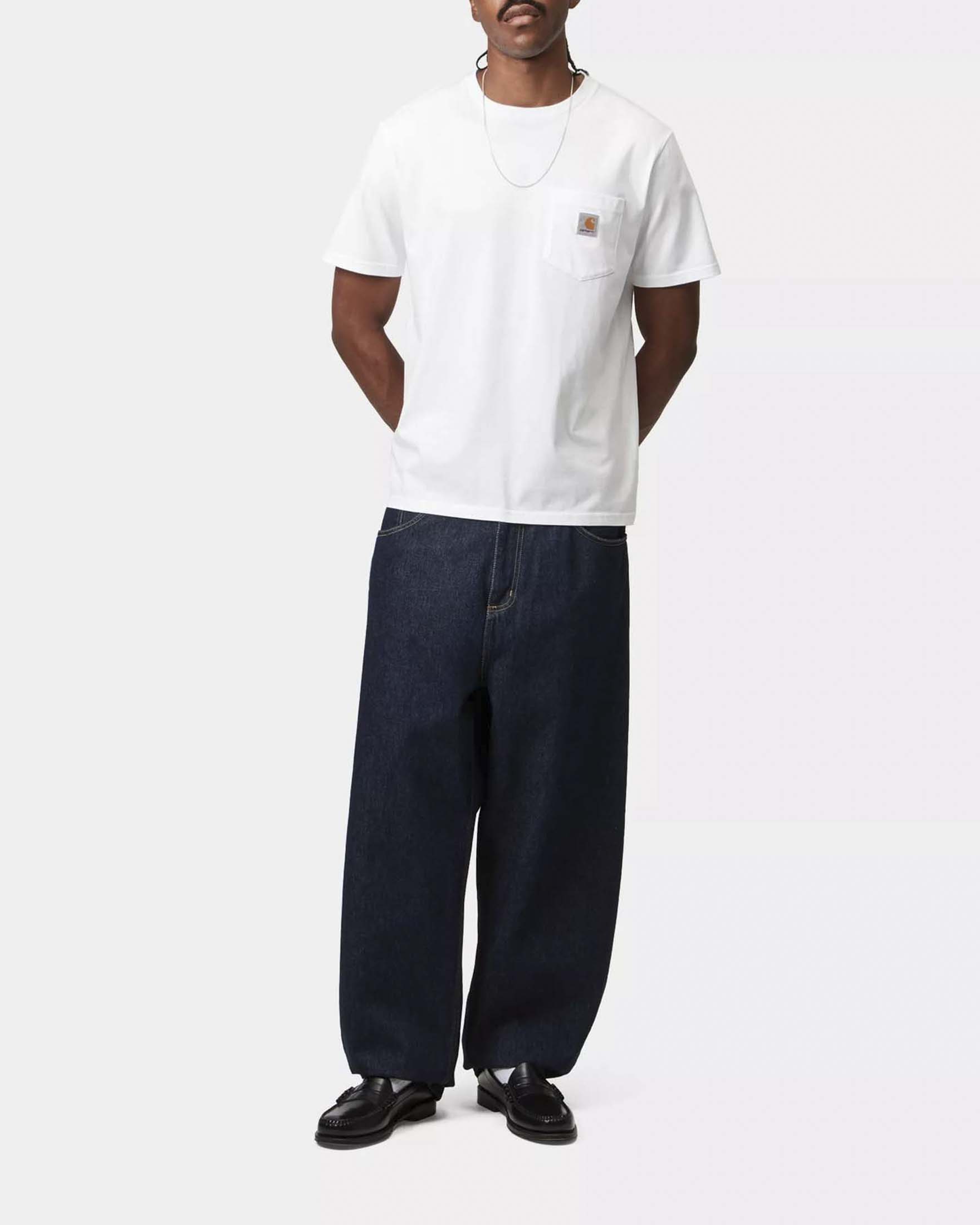 T-shirt bianca mezza manica Pocket Carhartt regular-fit in jersey di cotone
