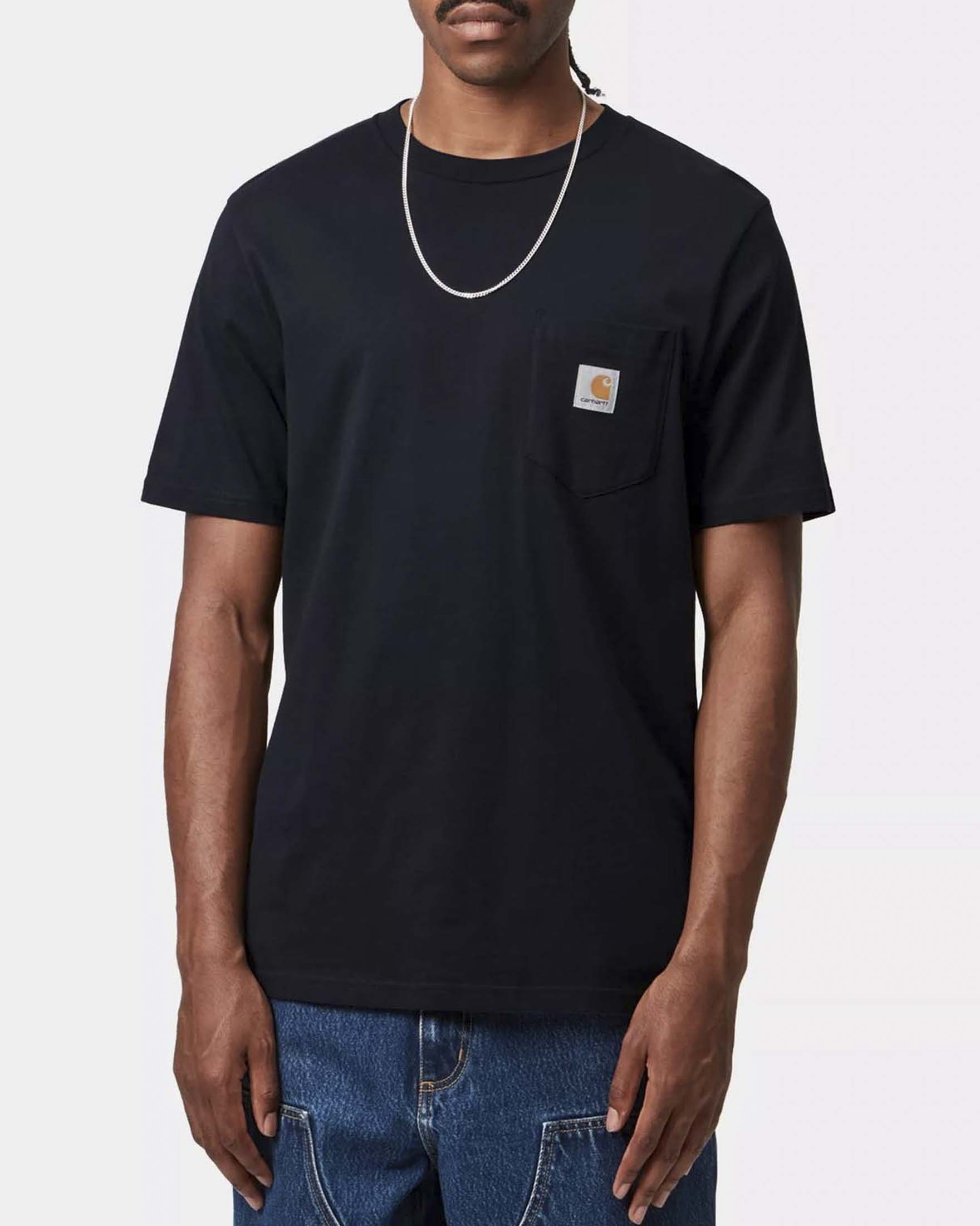T-shirt blu mezza manica Pocket Carhartt regular-fit in jersey di cotone image
