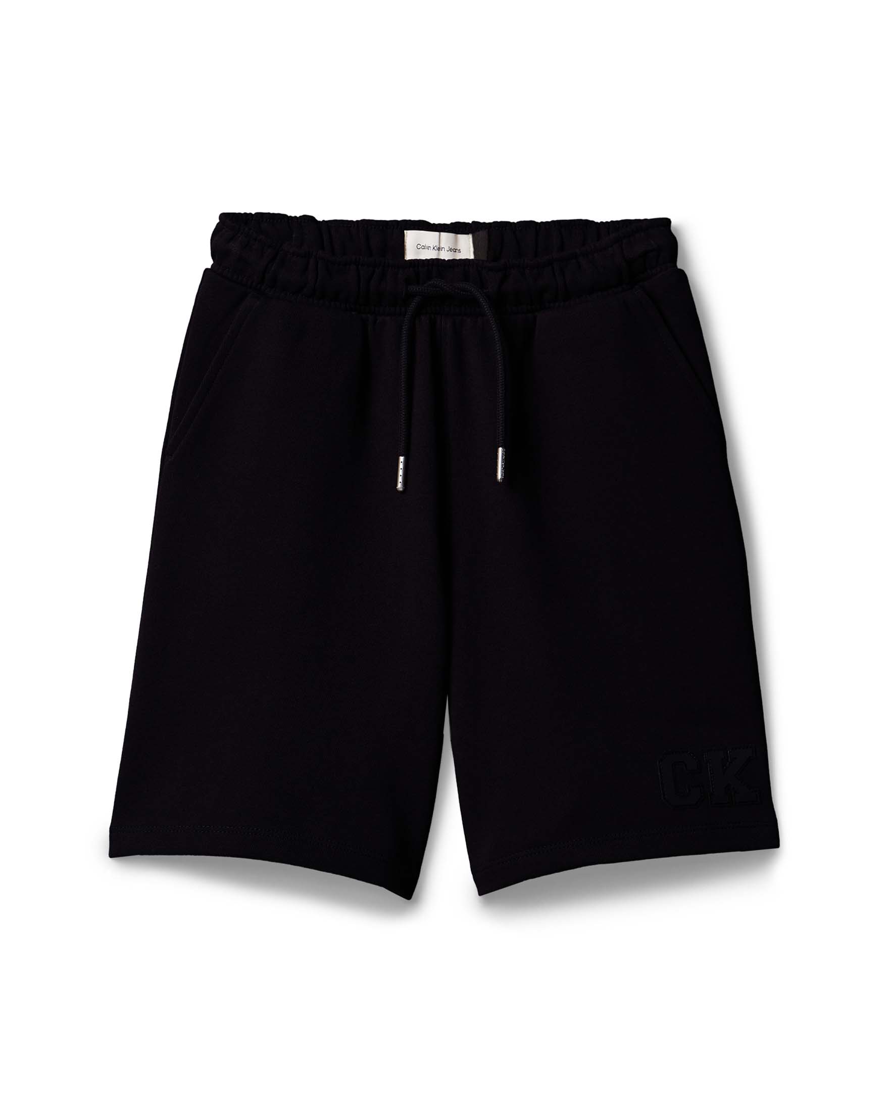 Bermuda nero Calvin Klein in felpa di puro cotone
