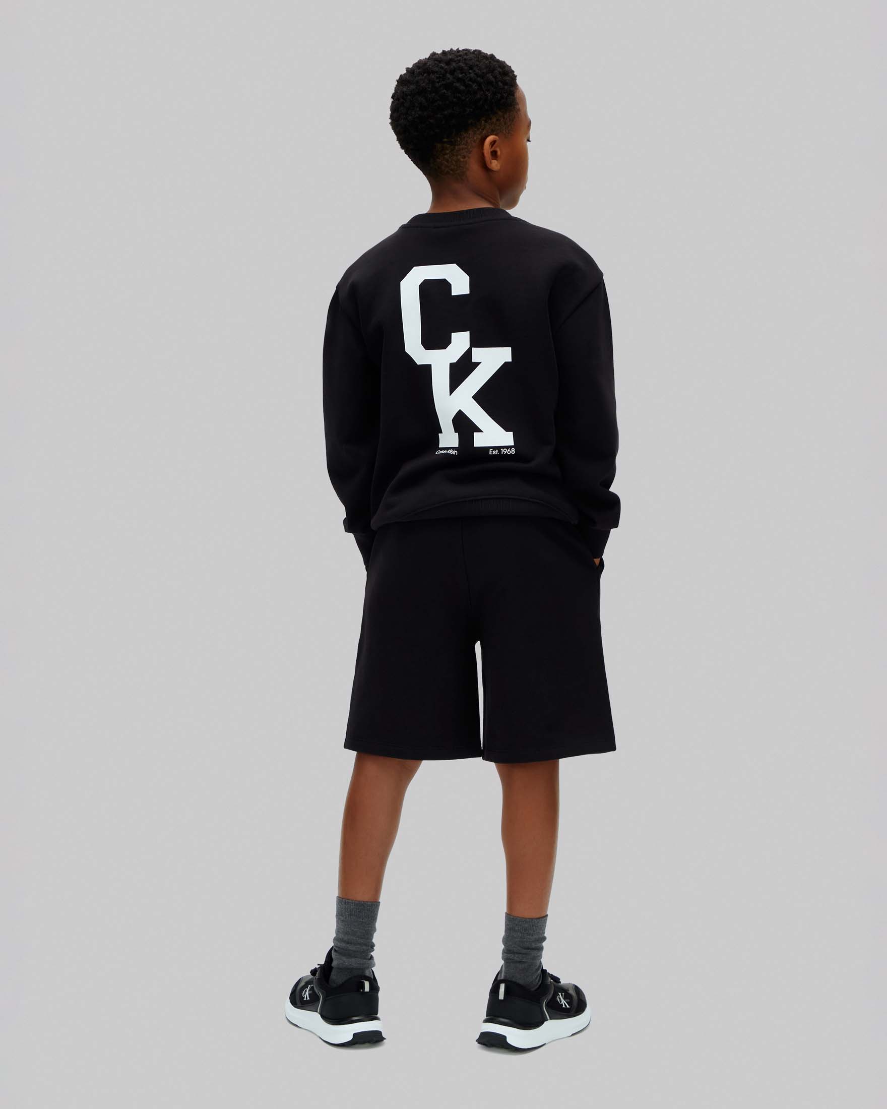 Bermuda nero Calvin Klein in felpa di puro cotone image