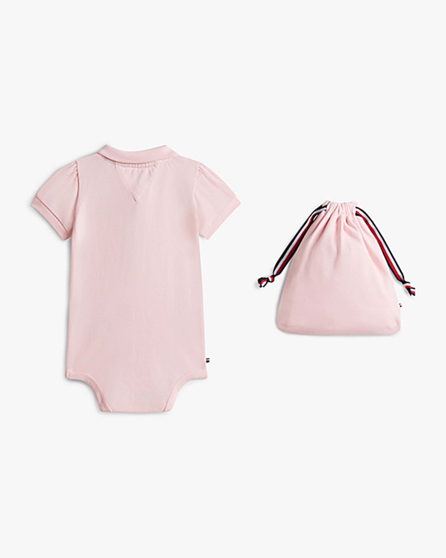 Body Tommy Hilfiger rosa modello polo in cotone stretch image