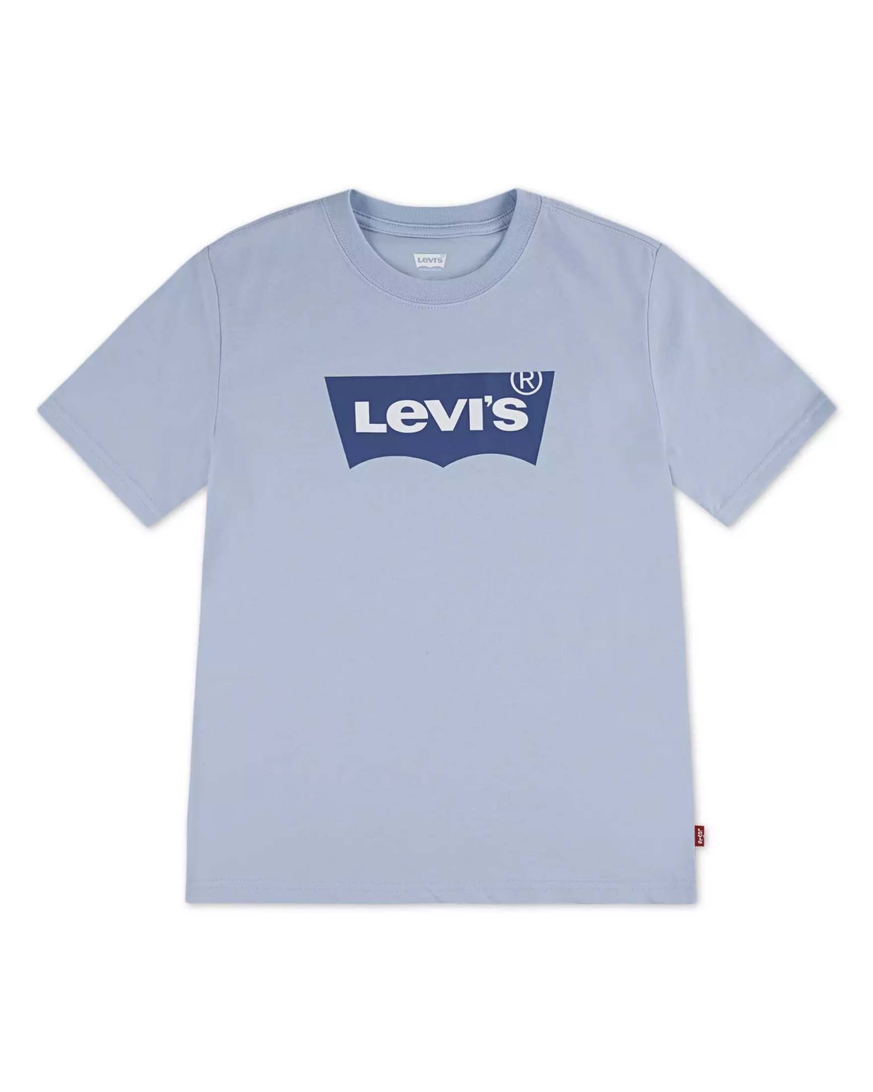 T-shirt Levi's azzurra mezza manica con logo batwing blu