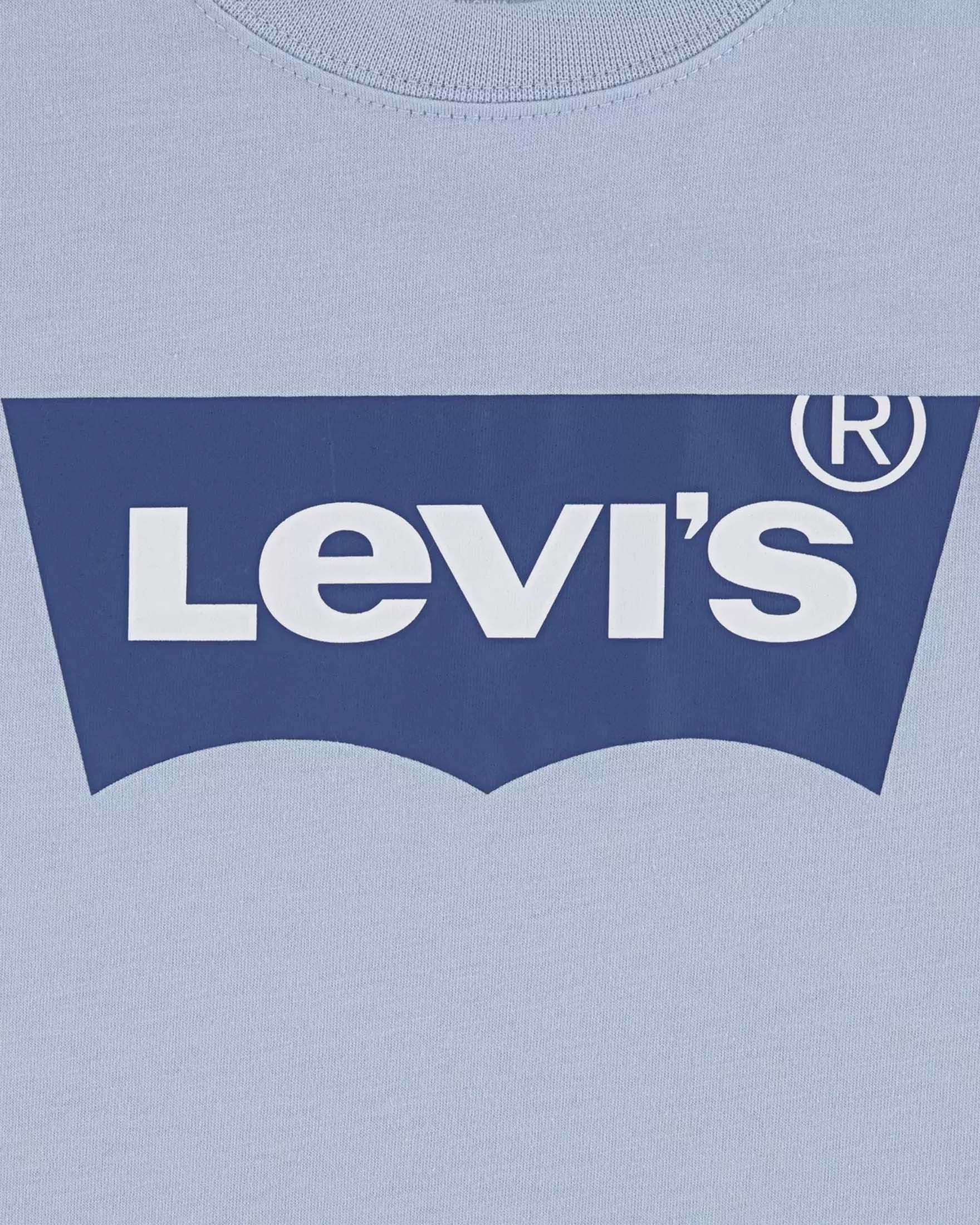 T-shirt Levi's azzurra mezza manica con logo batwing blu image
