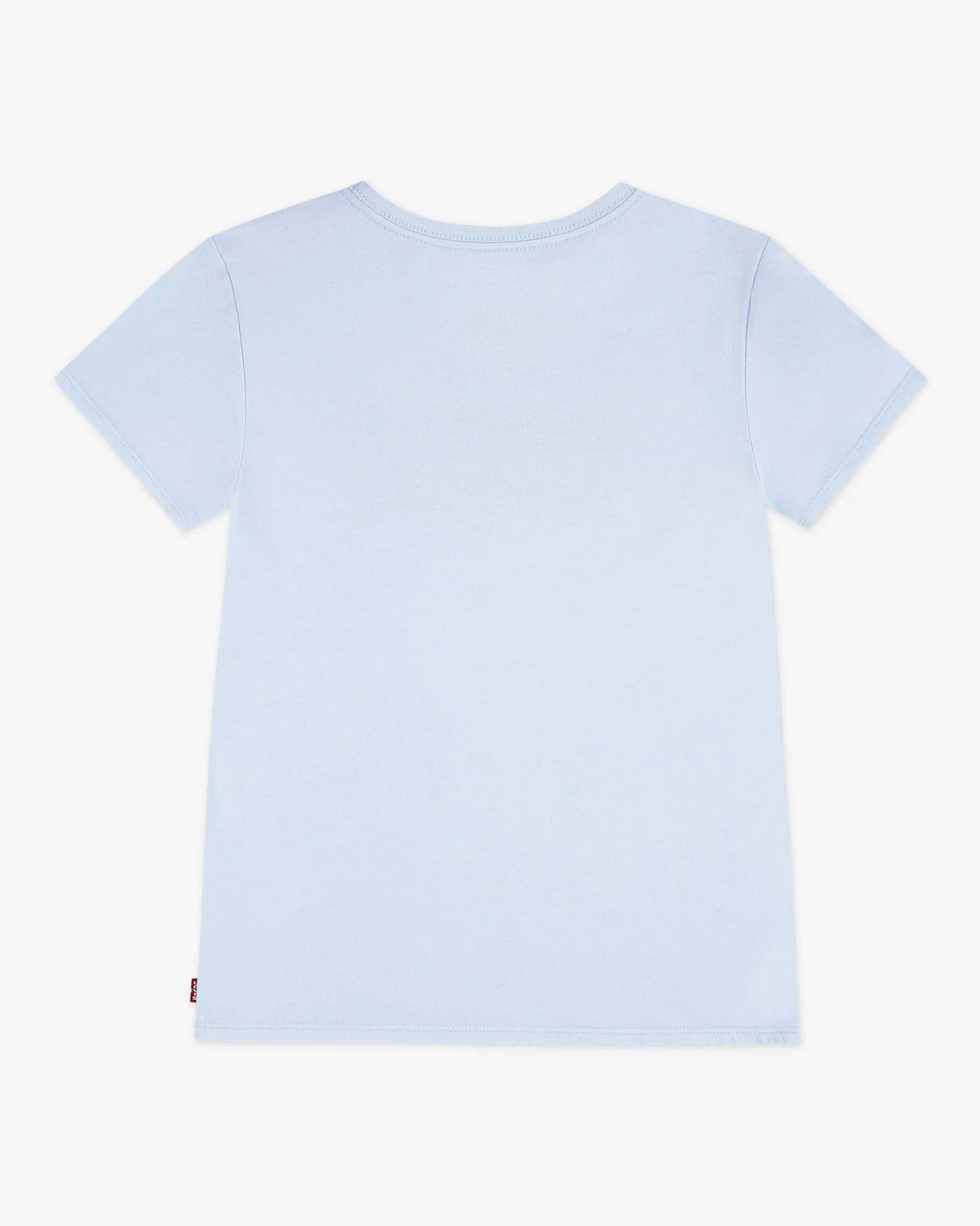T-shirt Levi's azzurra mezza manica con logo batwing rosa image