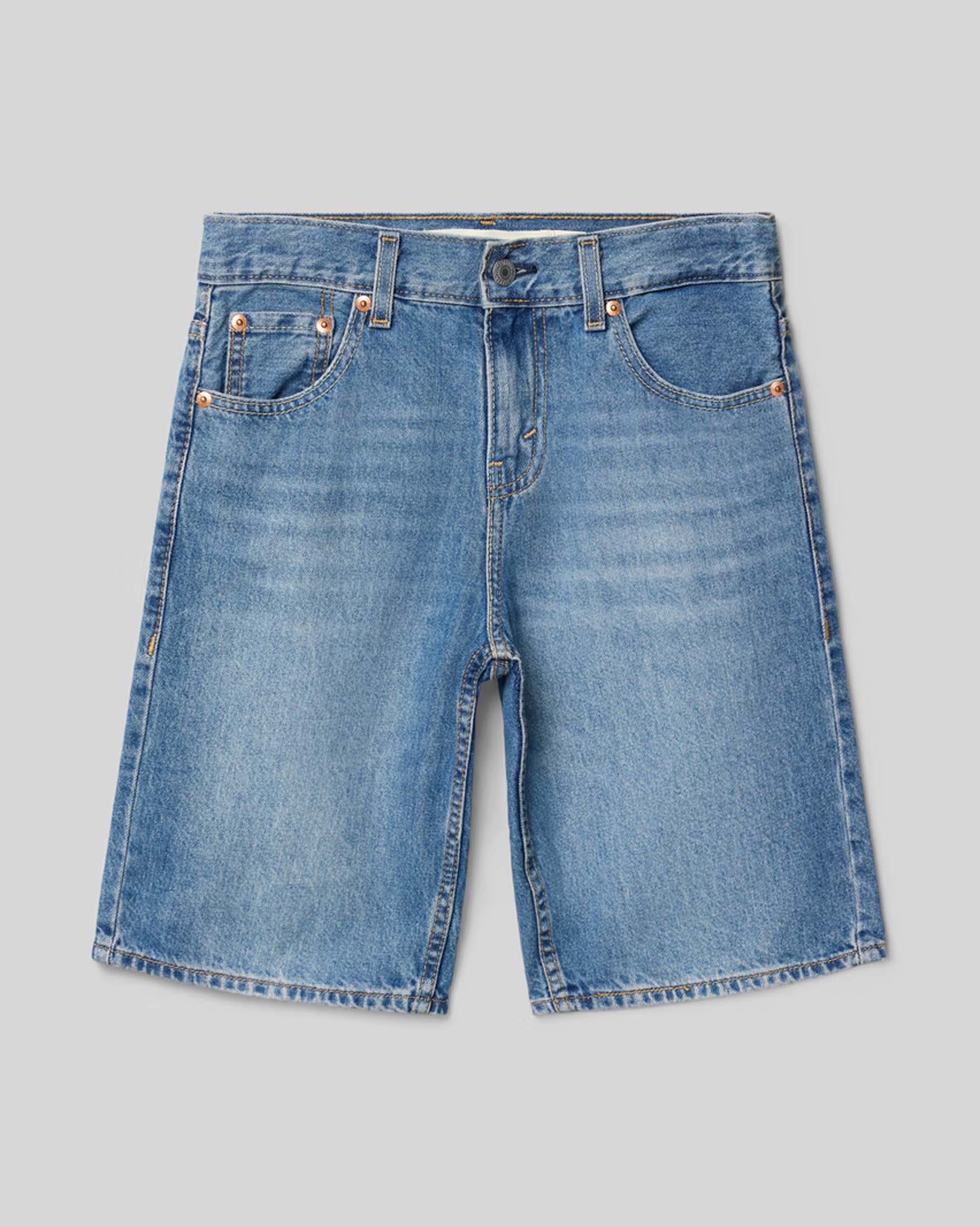 Bermuda skater Levi's in denim lavaggio chiaro stone washed in cotone