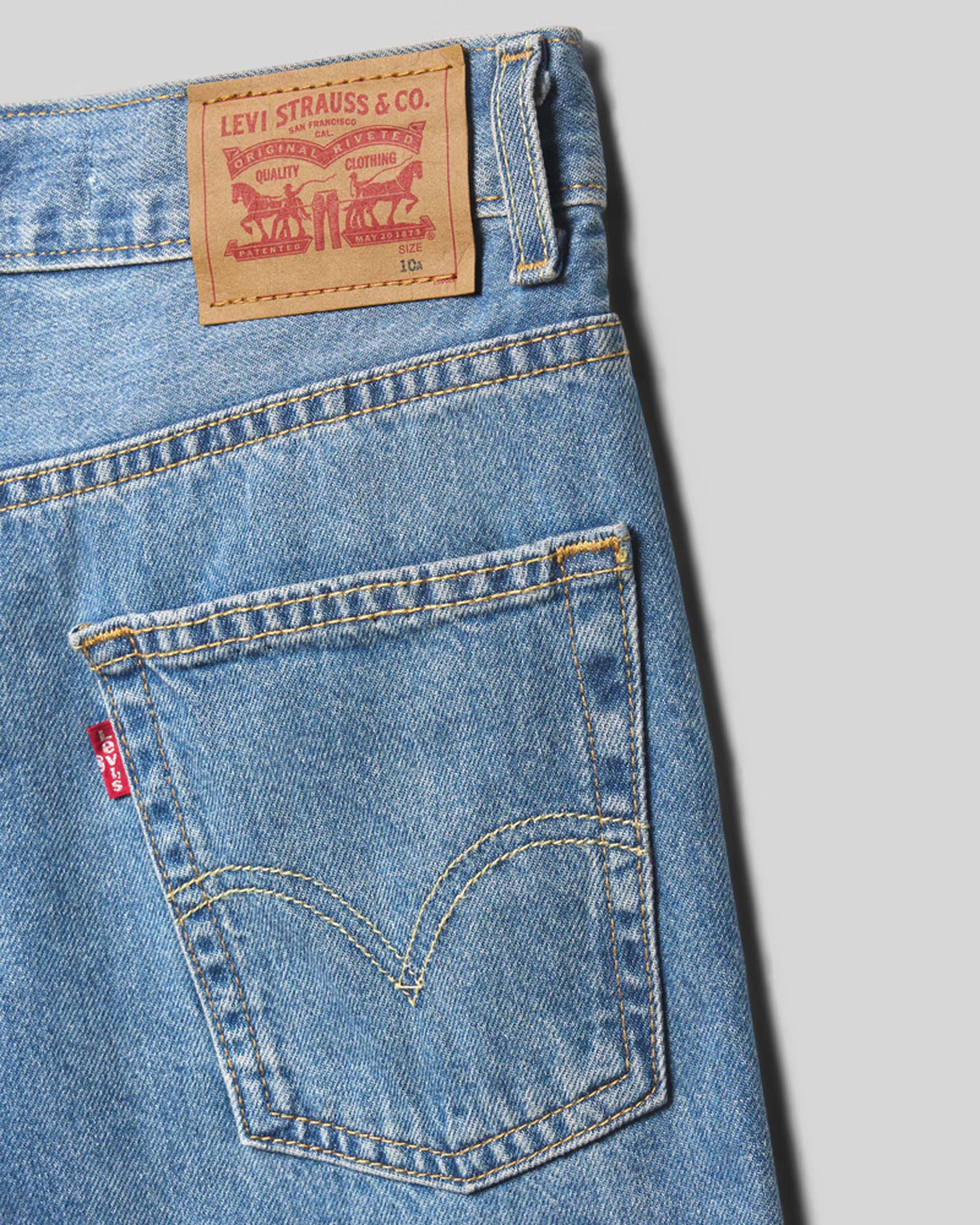 Bermuda skater Levi's in denim lavaggio chiaro stone washed in cotone image