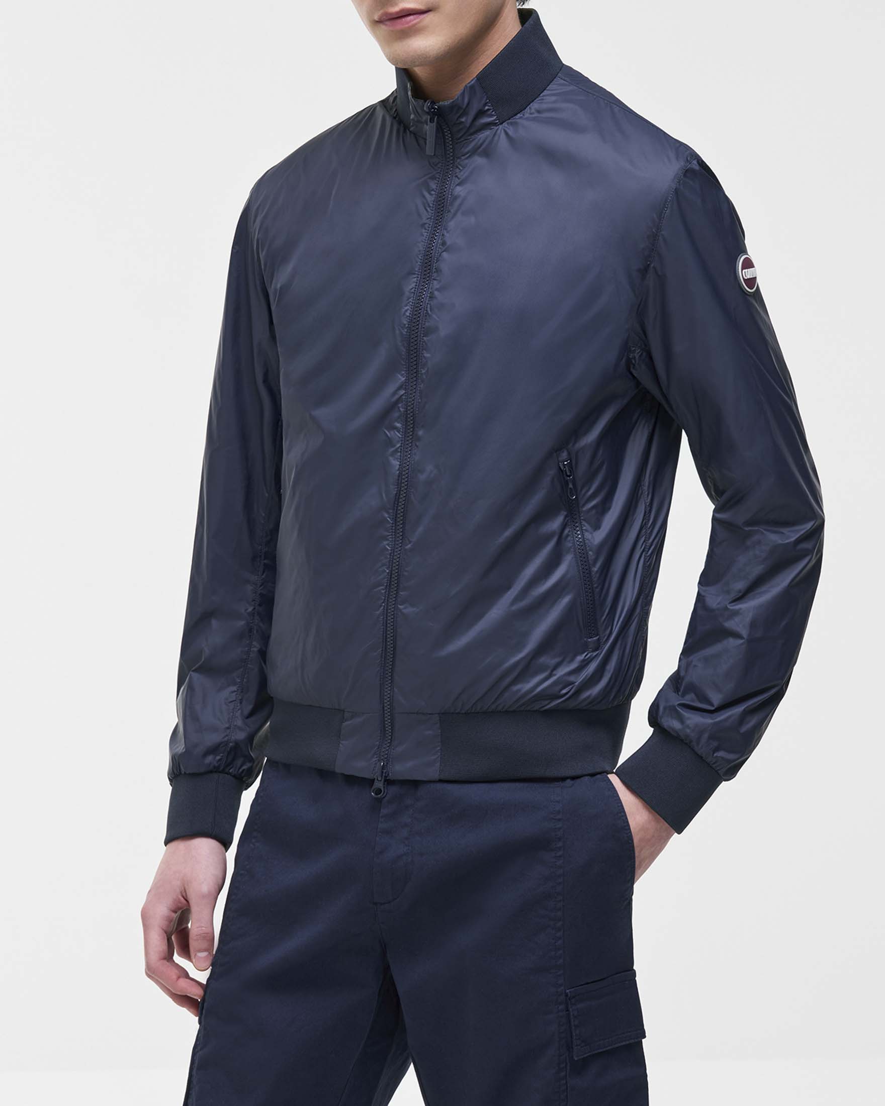 Giubbino sailor Colmar Originals blu reversibile in verde militare in tessuto opaco ultraleggero