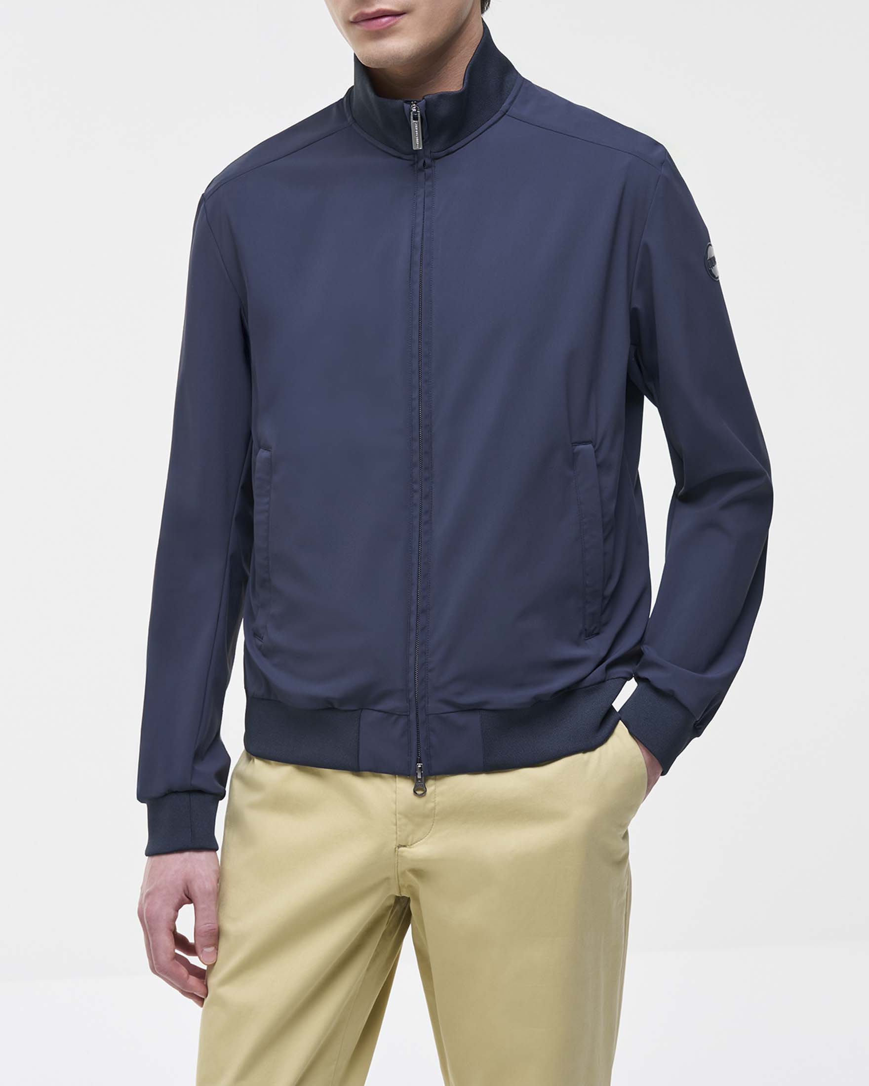 Giubbino bomber Colmar Originals blu in tessuto stretch leggero
