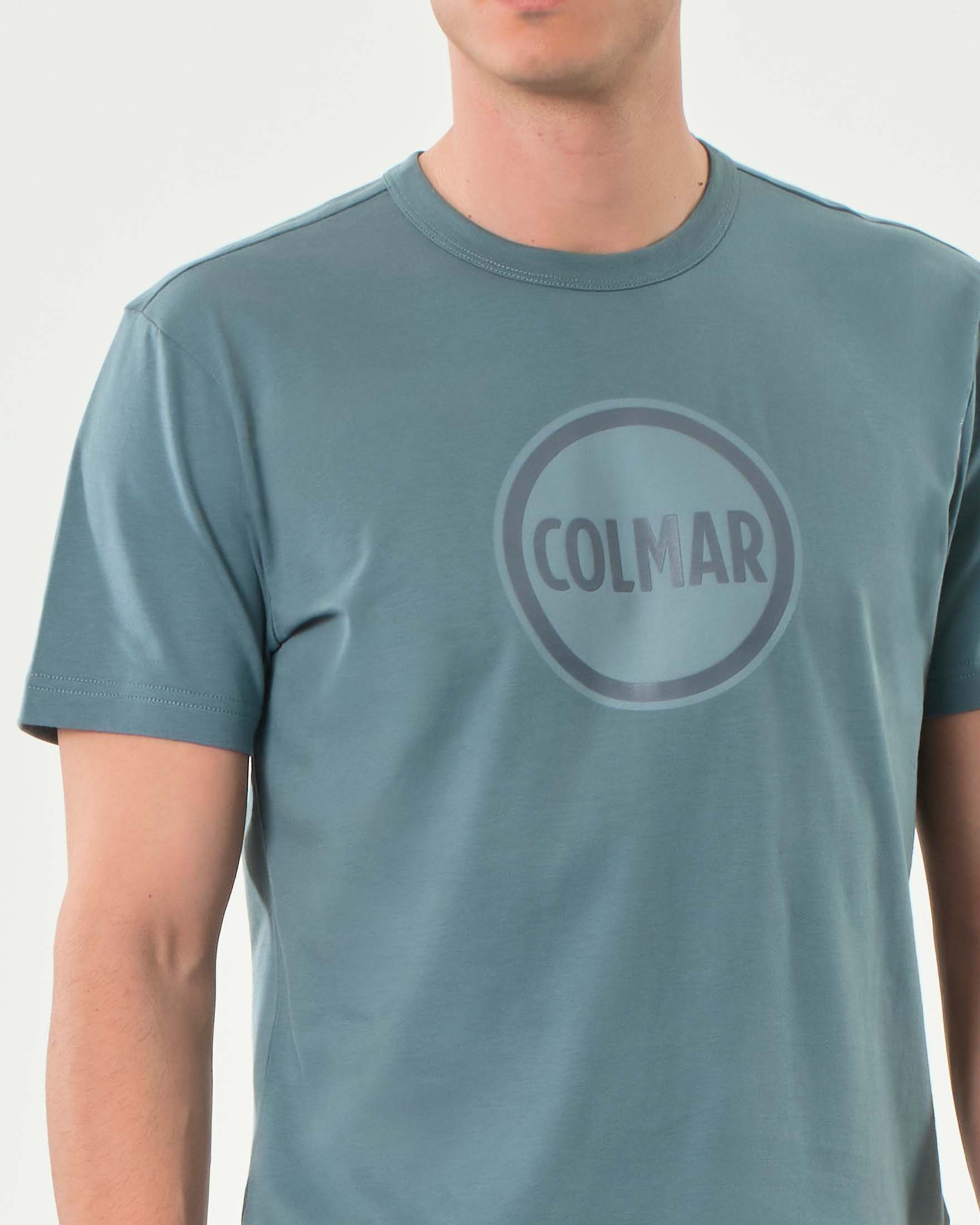 T-shirt ottanio mezza manica Colmar Originals con logo bollo stampato tono su tono sul petto image