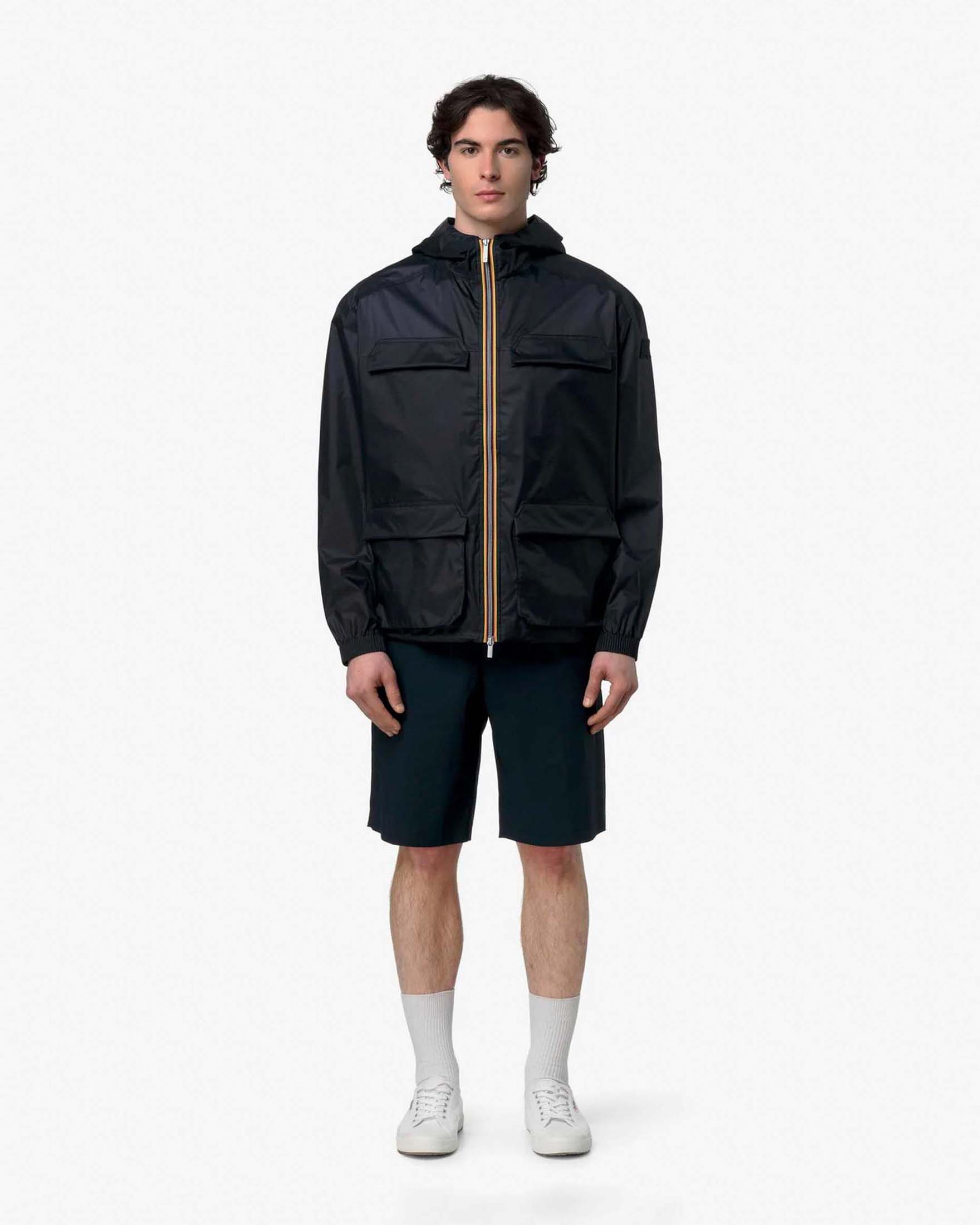 K-way Field Jacket Clad Extra Light 3L blu notte in nylon ripstop