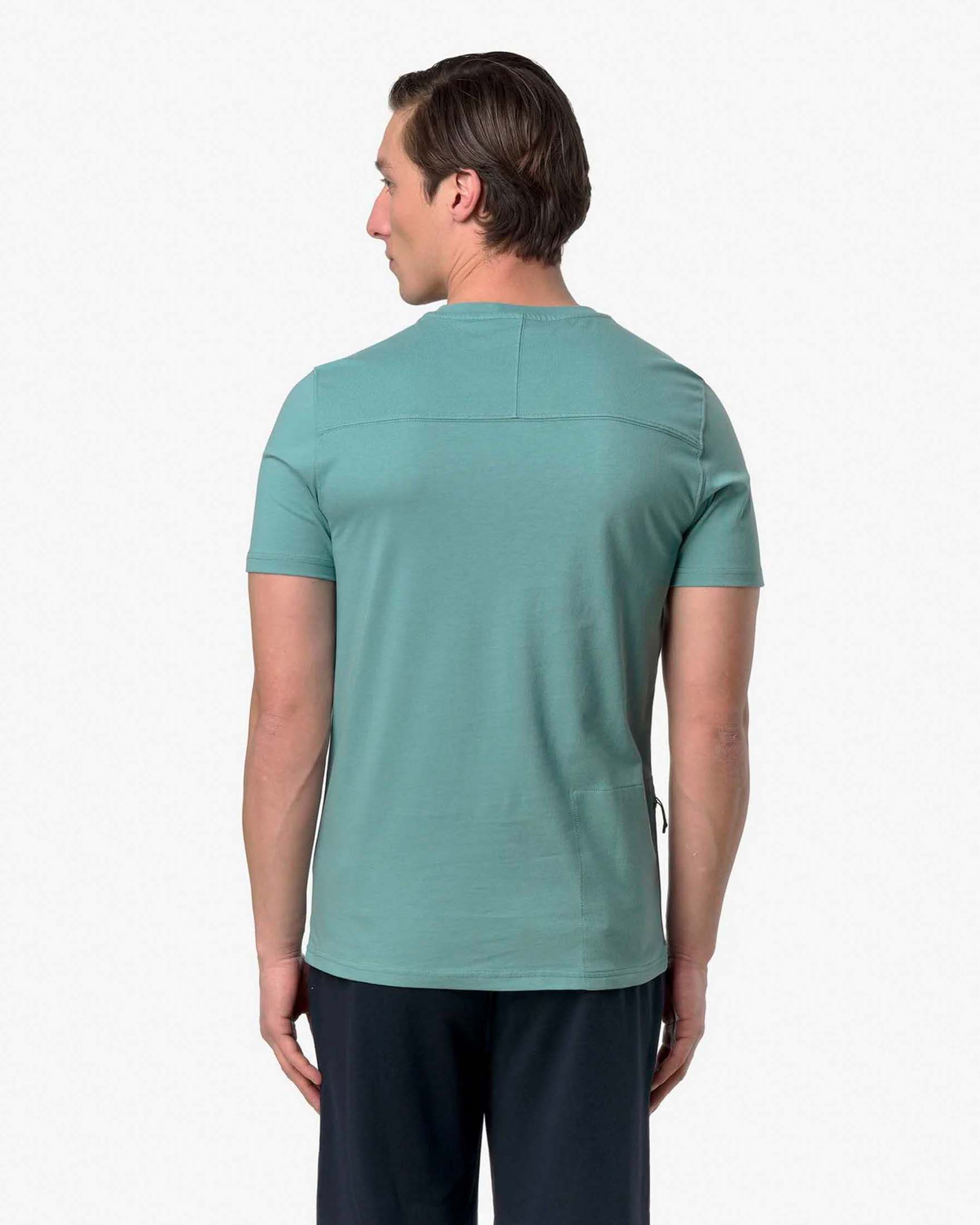 T-shirt mezza manica K-way Leonide verde acqua in puro cotone image