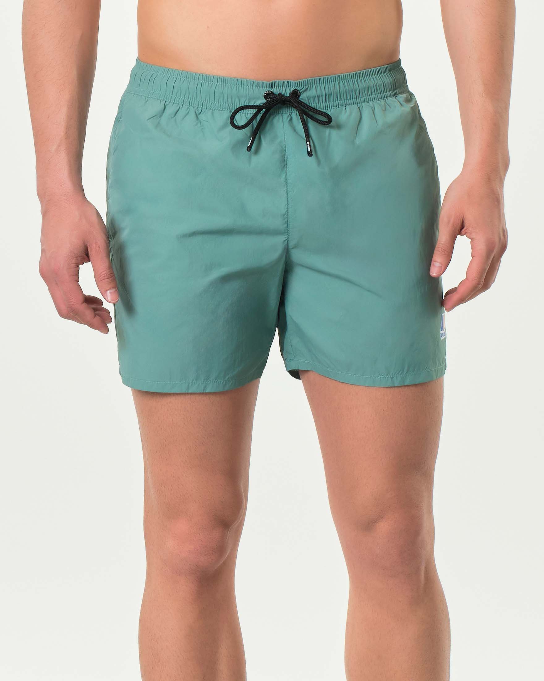 Boxer mare Le Vrai Olivier verde acqua in nylon ripstop