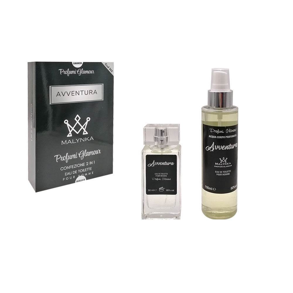 Glamour Cofanetto Profumo + Acqua Corpo Avventura da Uomo