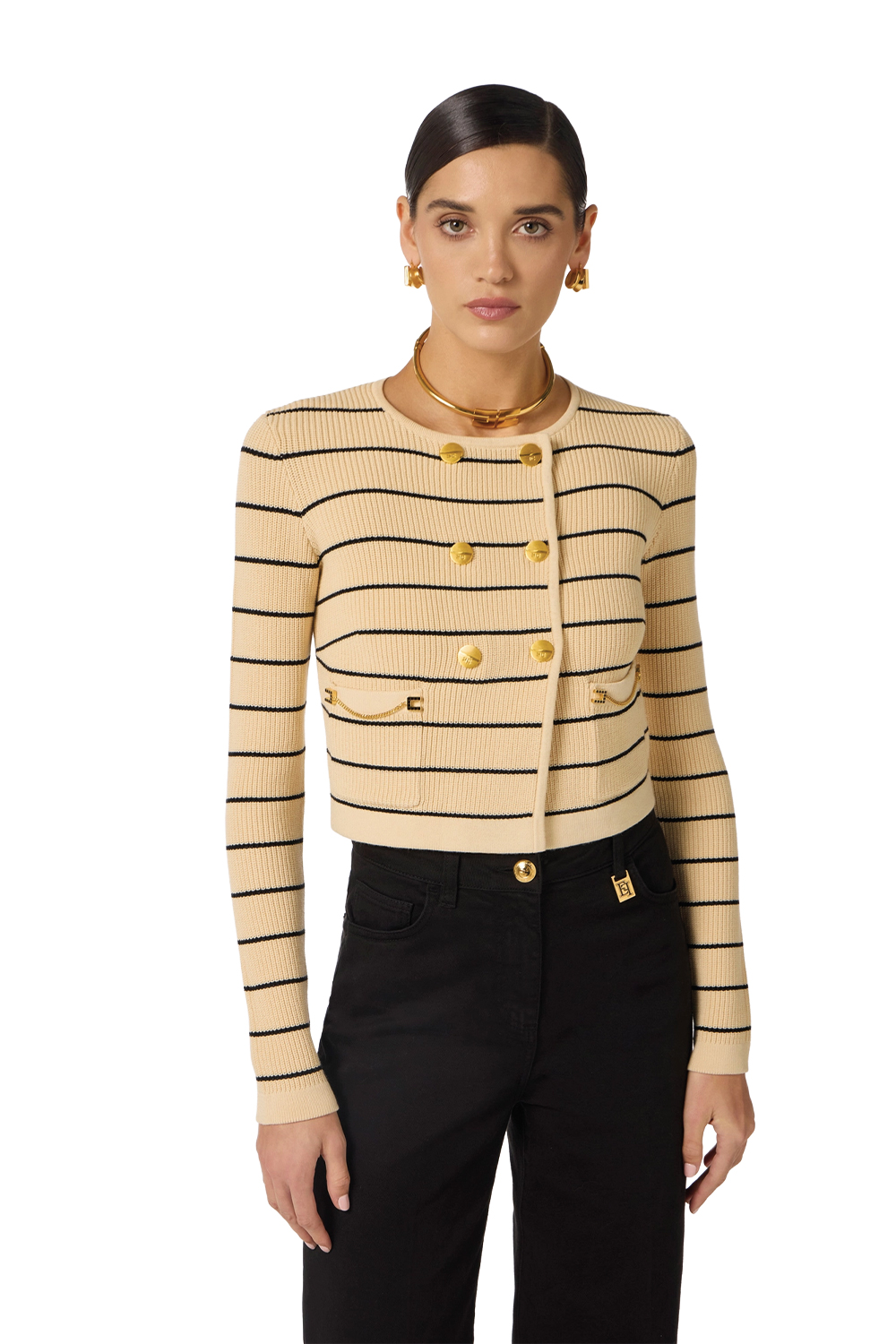 Cardigan in Maglia a Righe