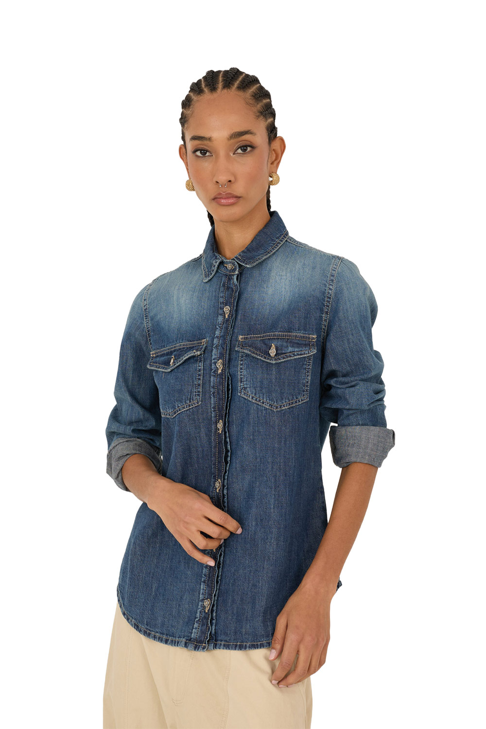 Camicia Denim con Taschine